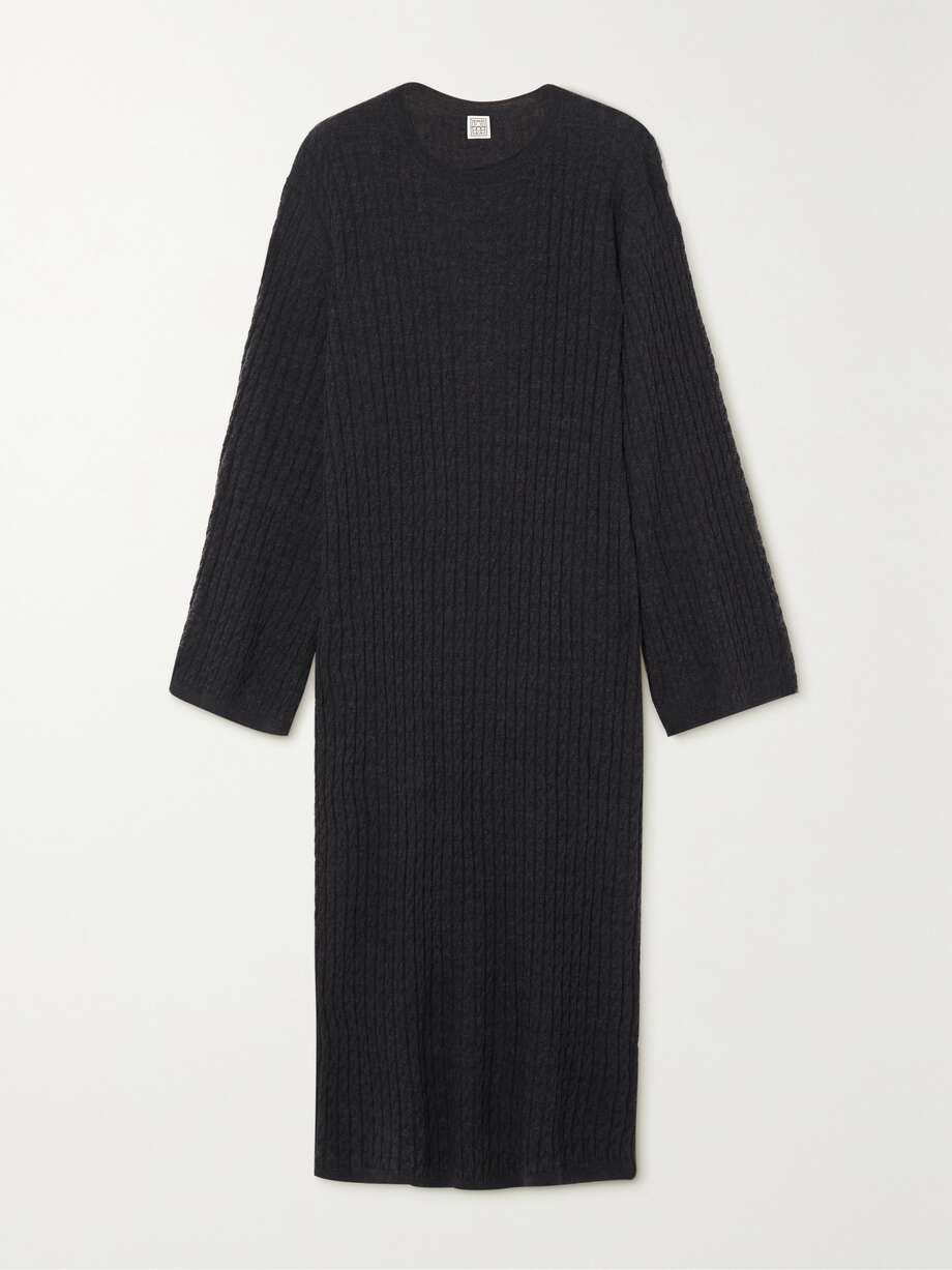 net-a-porter.com | Cable-knit cashmere midi dress