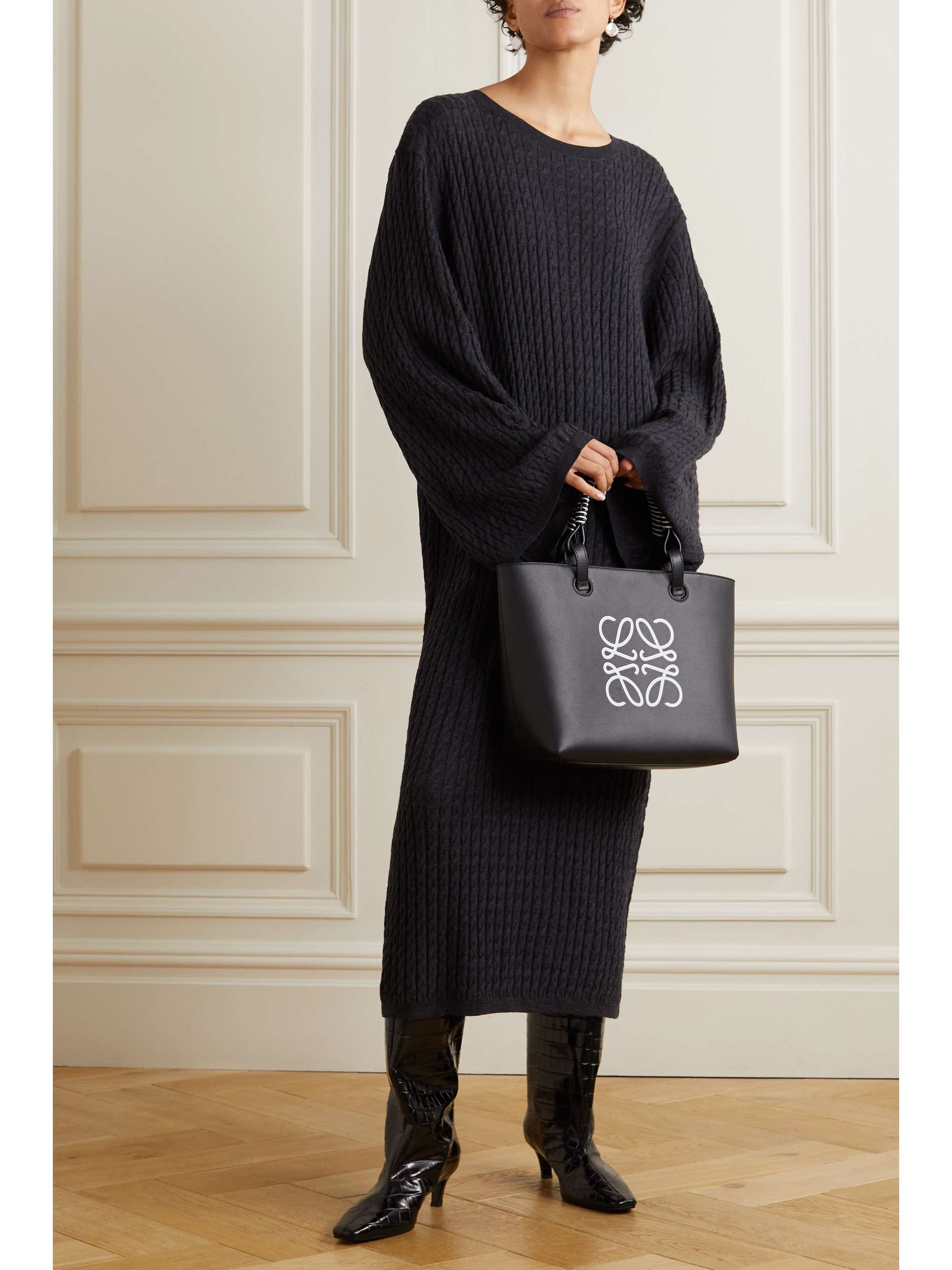 totême cable knit midi dress