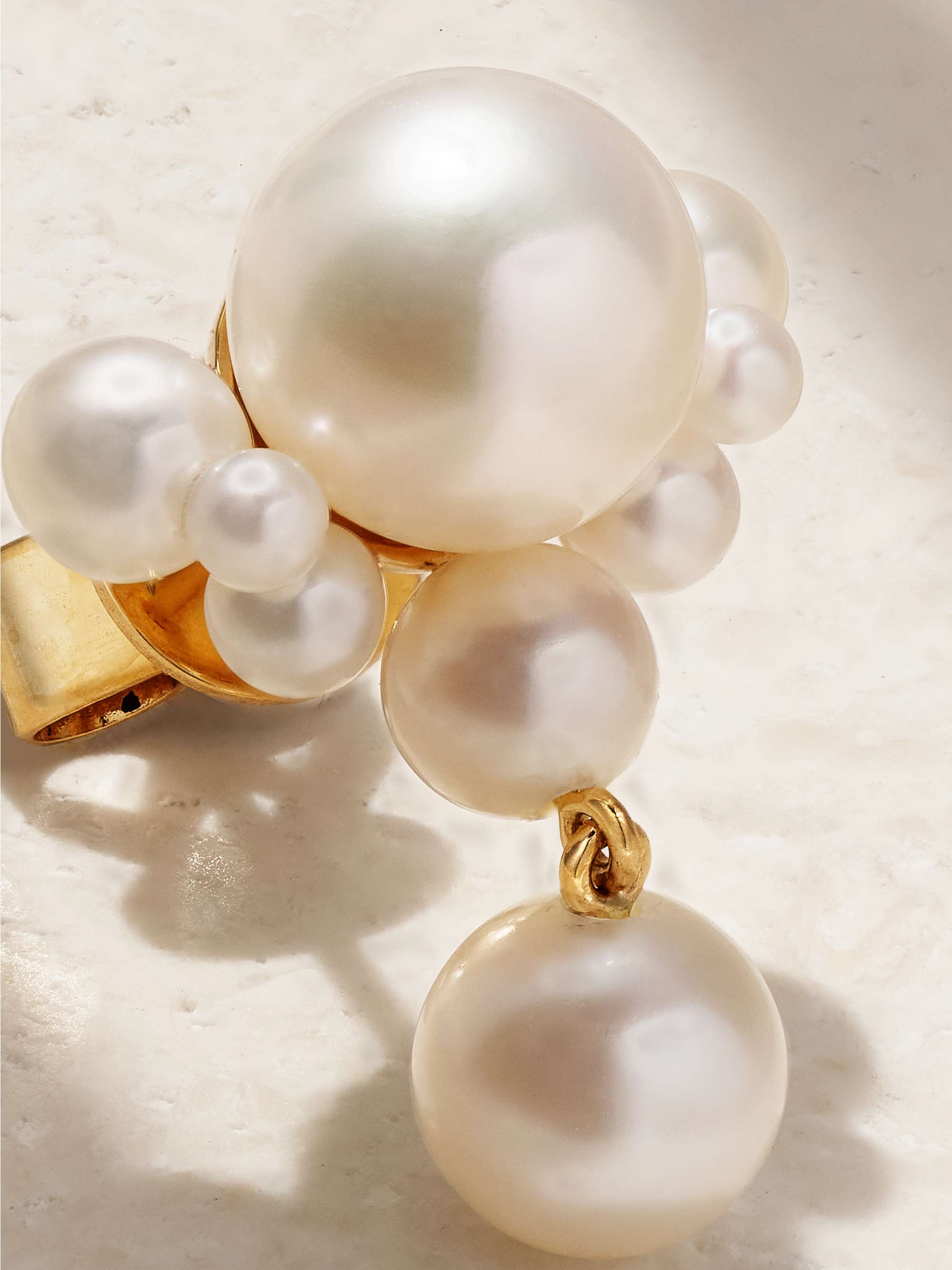 SOPHIE BILLE BRAHE Grande Chambre de Perle 14-karat gold pearl single earring