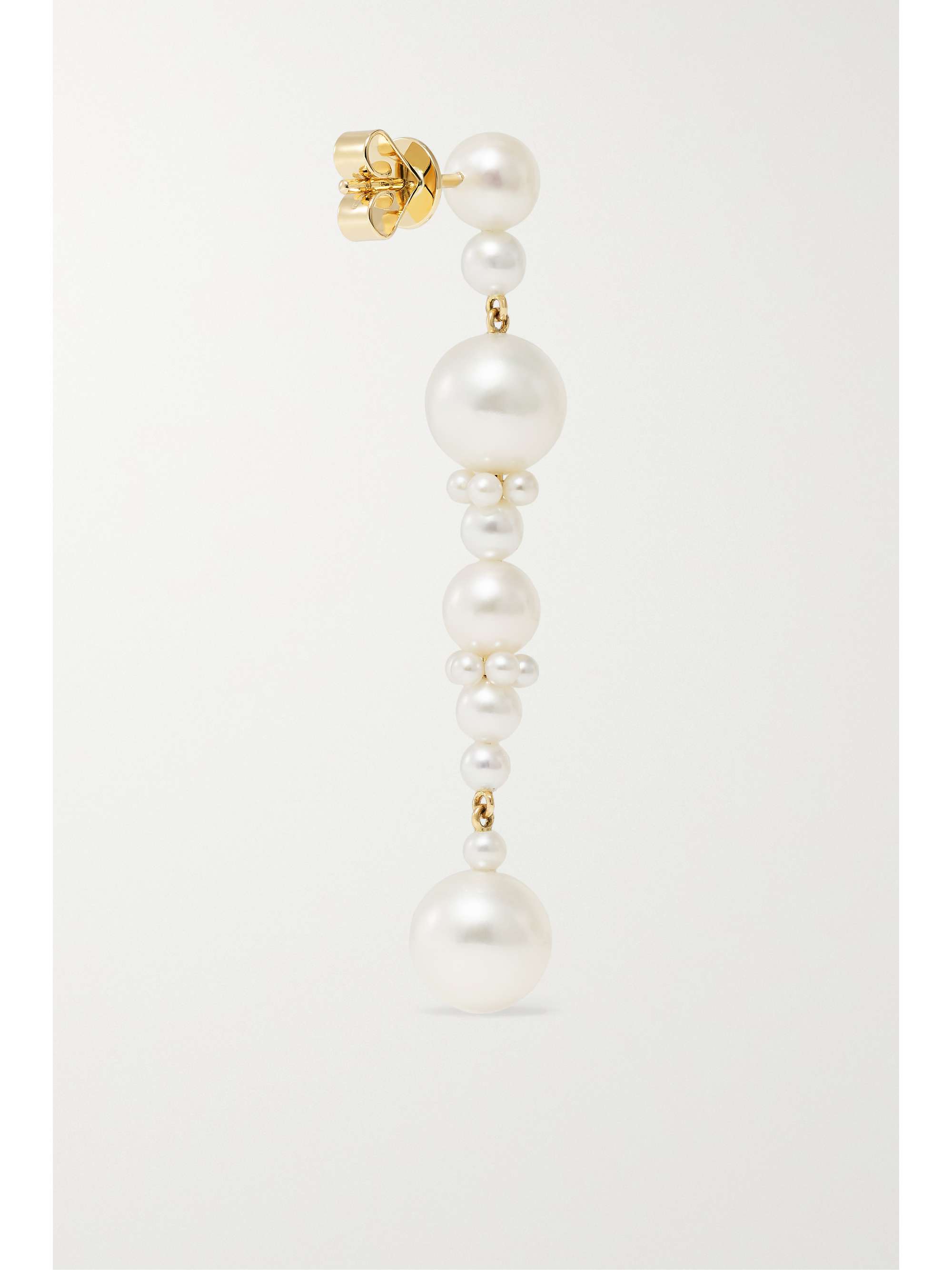 SOPHIE BILLE BRAHE Escalier de Perle 14-karat gold pearl earrings