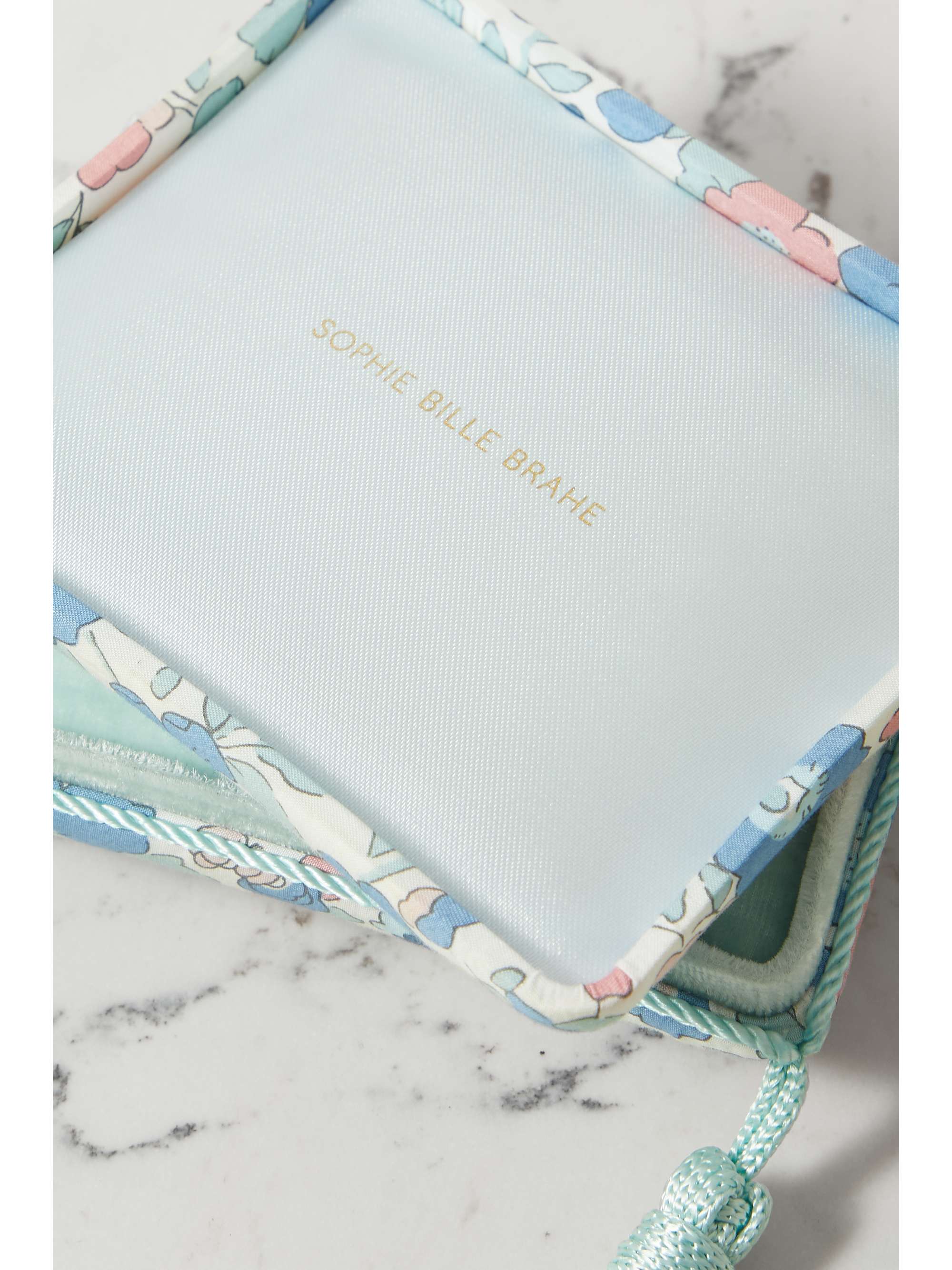 SOPHIE BILLE BRAHE Boîte à bijoux en voile à imprimé fleuri et en velours Sonya