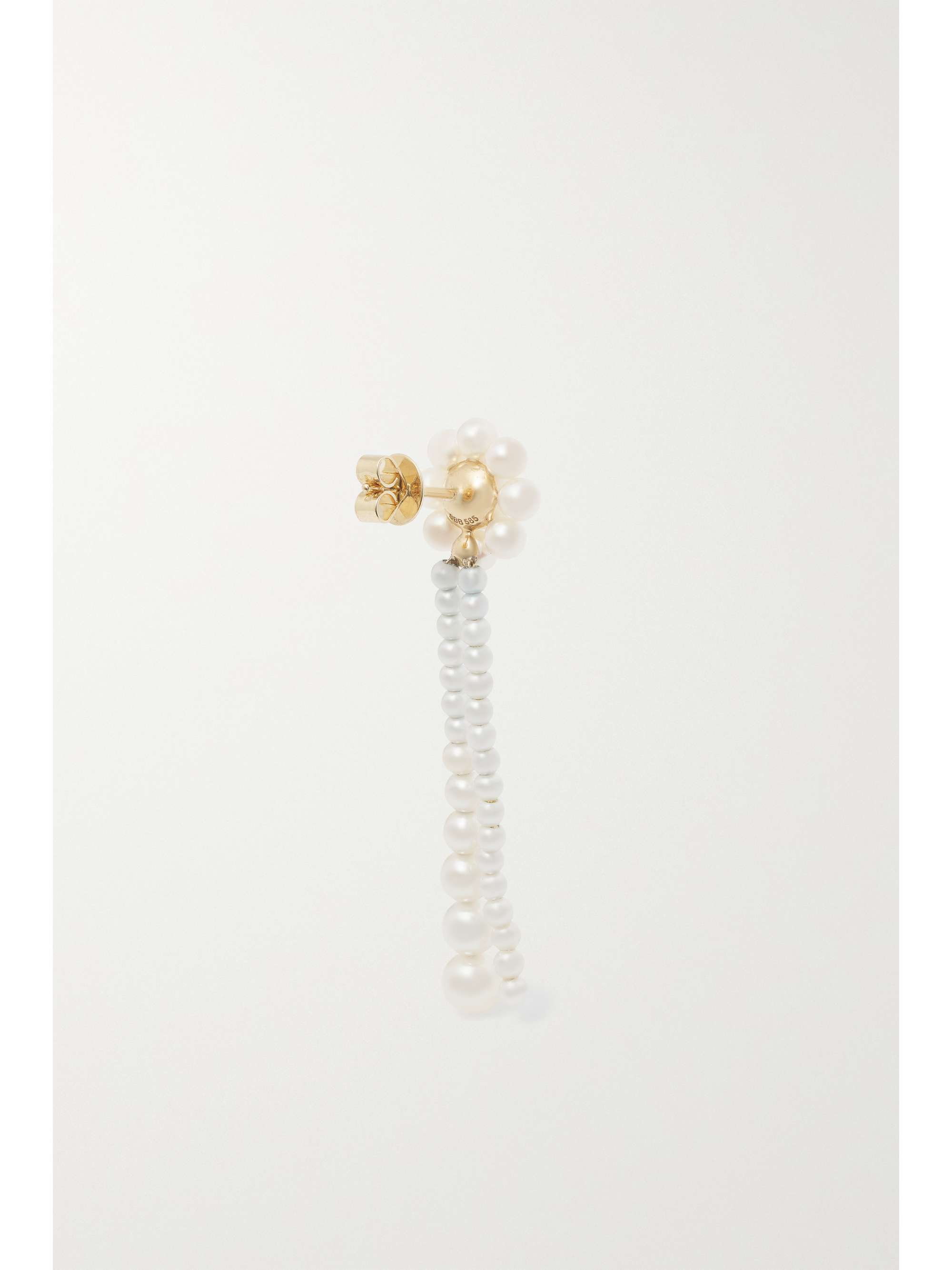 SOPHIE BILLE BRAHE Grande Promenade de Fleur 14-karat gold pearl earrings
