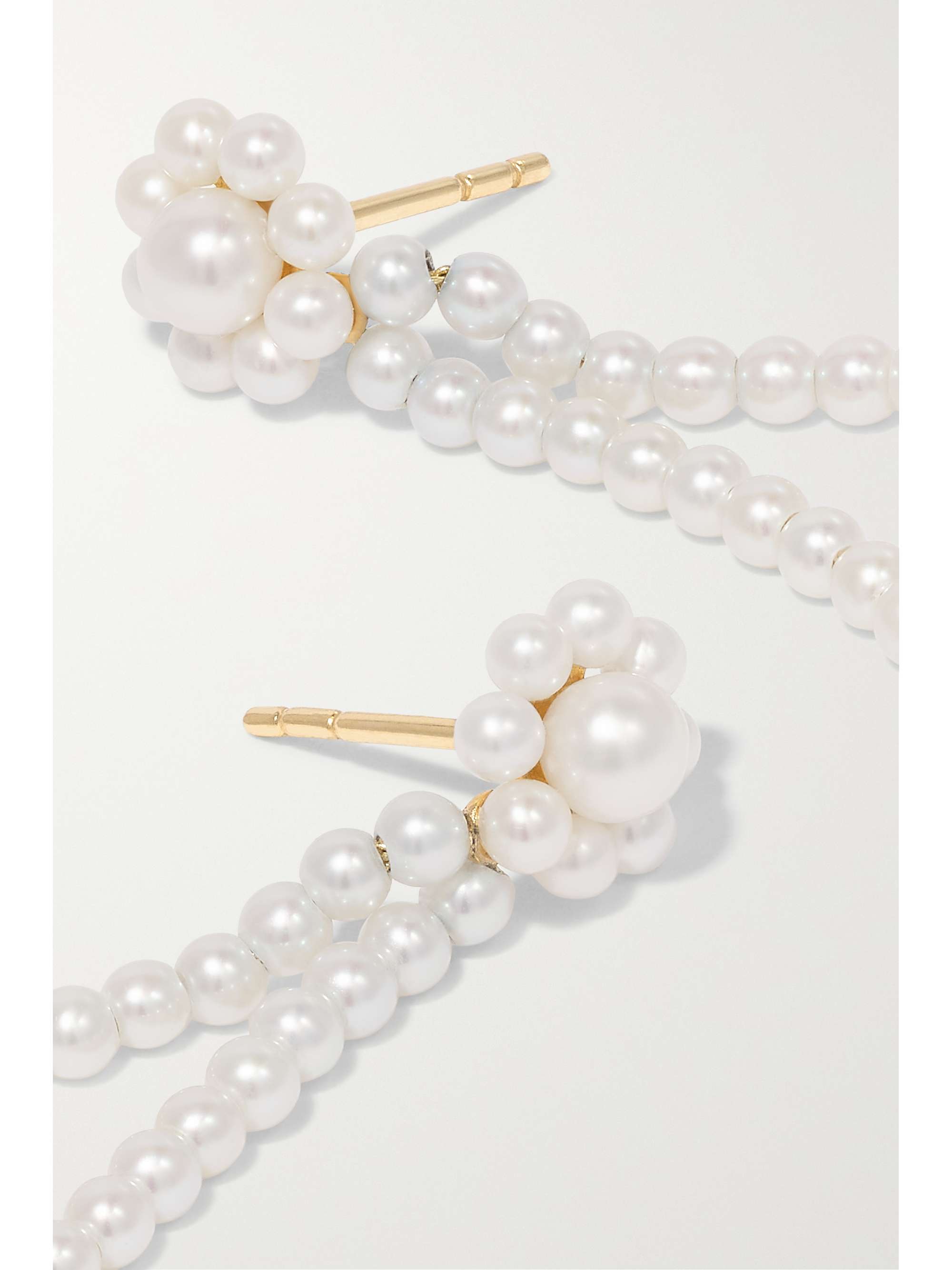 SOPHIE BILLE BRAHE Promenade de Fleur 14-karat gold pearl earrings