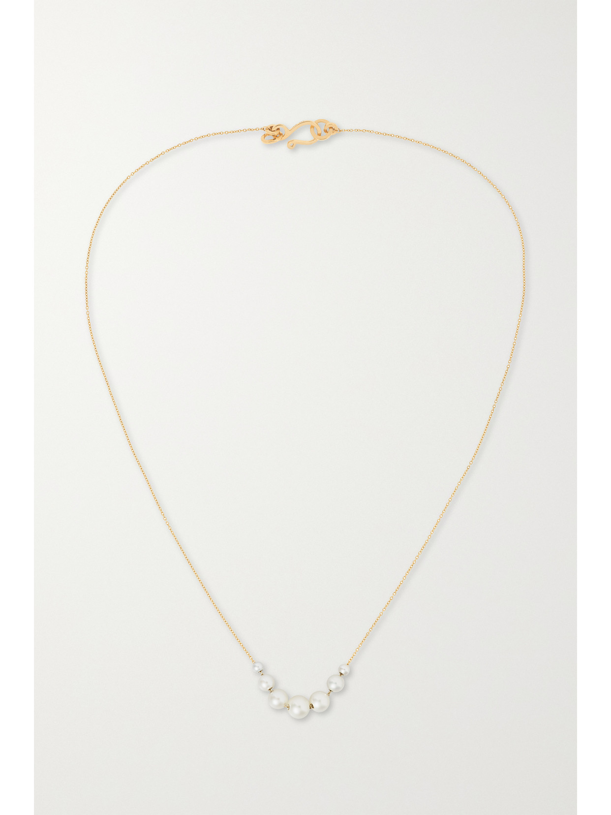 Shop Sophie Bille Brahe Grand Orangerie De Perle 14-karat Gold Pearl Necklace