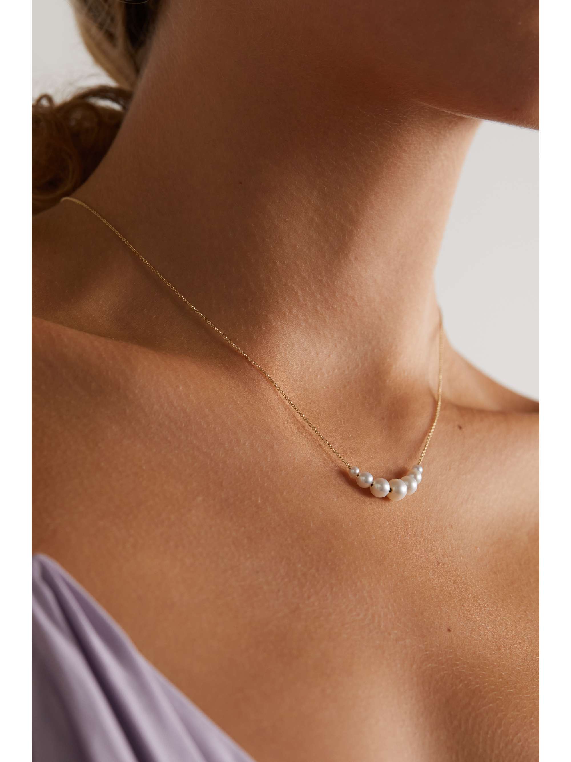 SOPHIE BILLE BRAHE Grand Orangerie de Perle 14-karat gold pearl necklace
