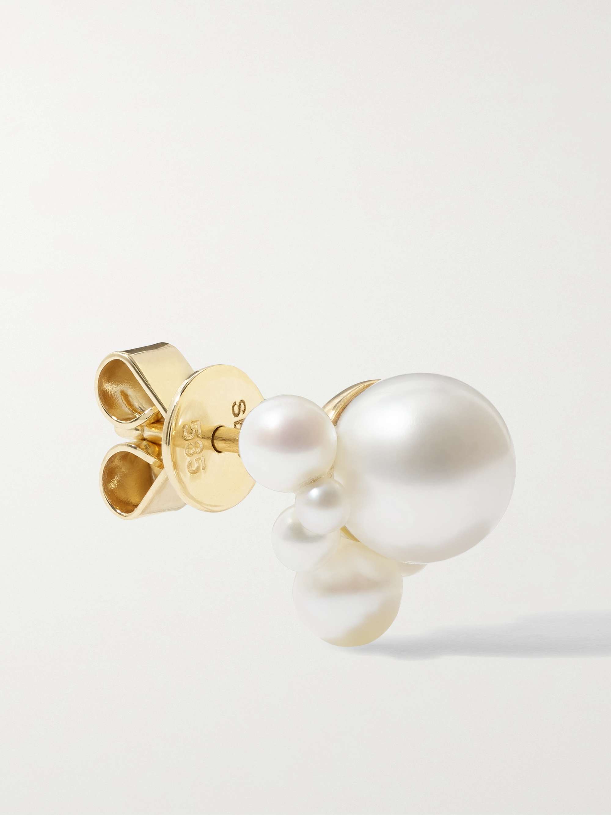 SOPHIE BILLE BRAHE Chambre de Perle 14-karat gold pearl single earring