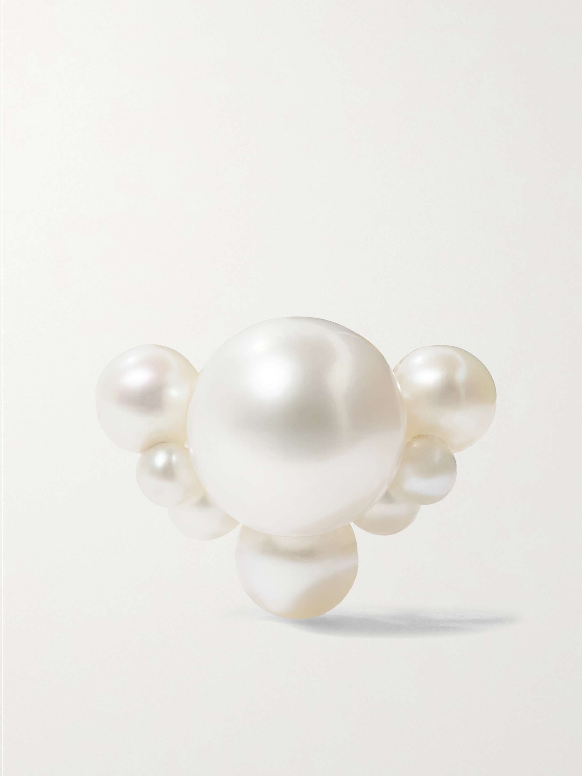 White Chambre de Perle 14-karat gold pearl single earring White Chambre de Perle 14-karat gold pearl single earring