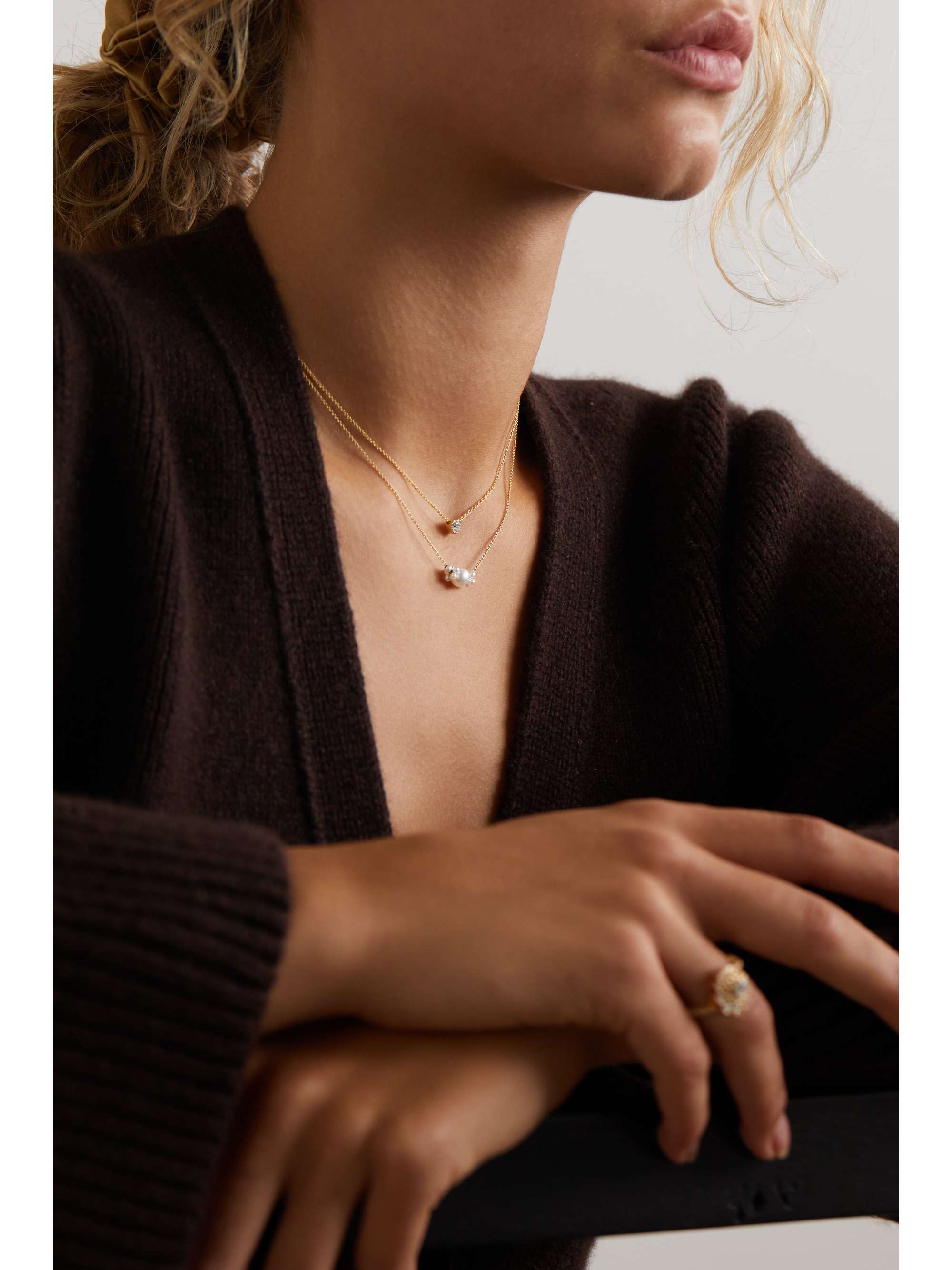 SOPHIE BILLE BRAHE Orangerie de Perles 14-karat gold pearl necklace