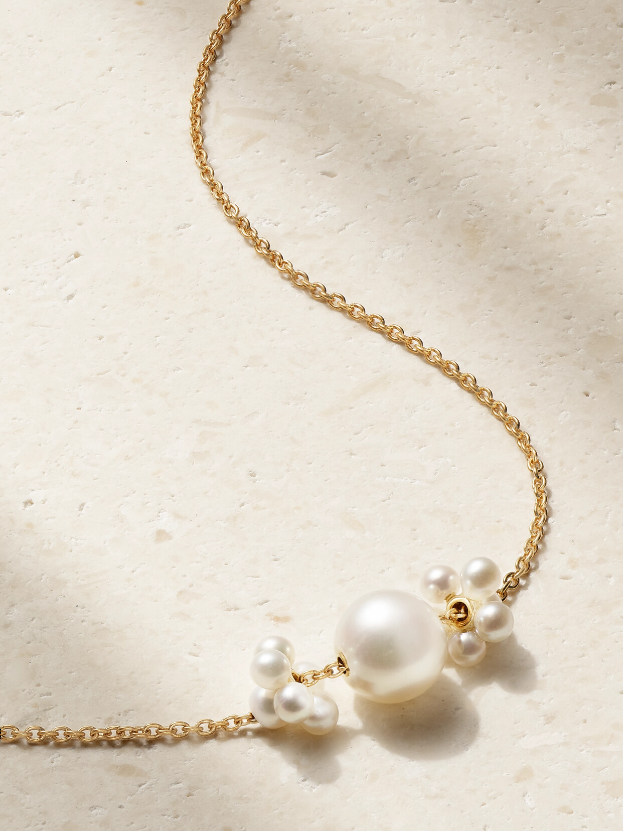 Sophie Bille Brahe Orangerie De Perles 14-karat Gold Pearl Necklace