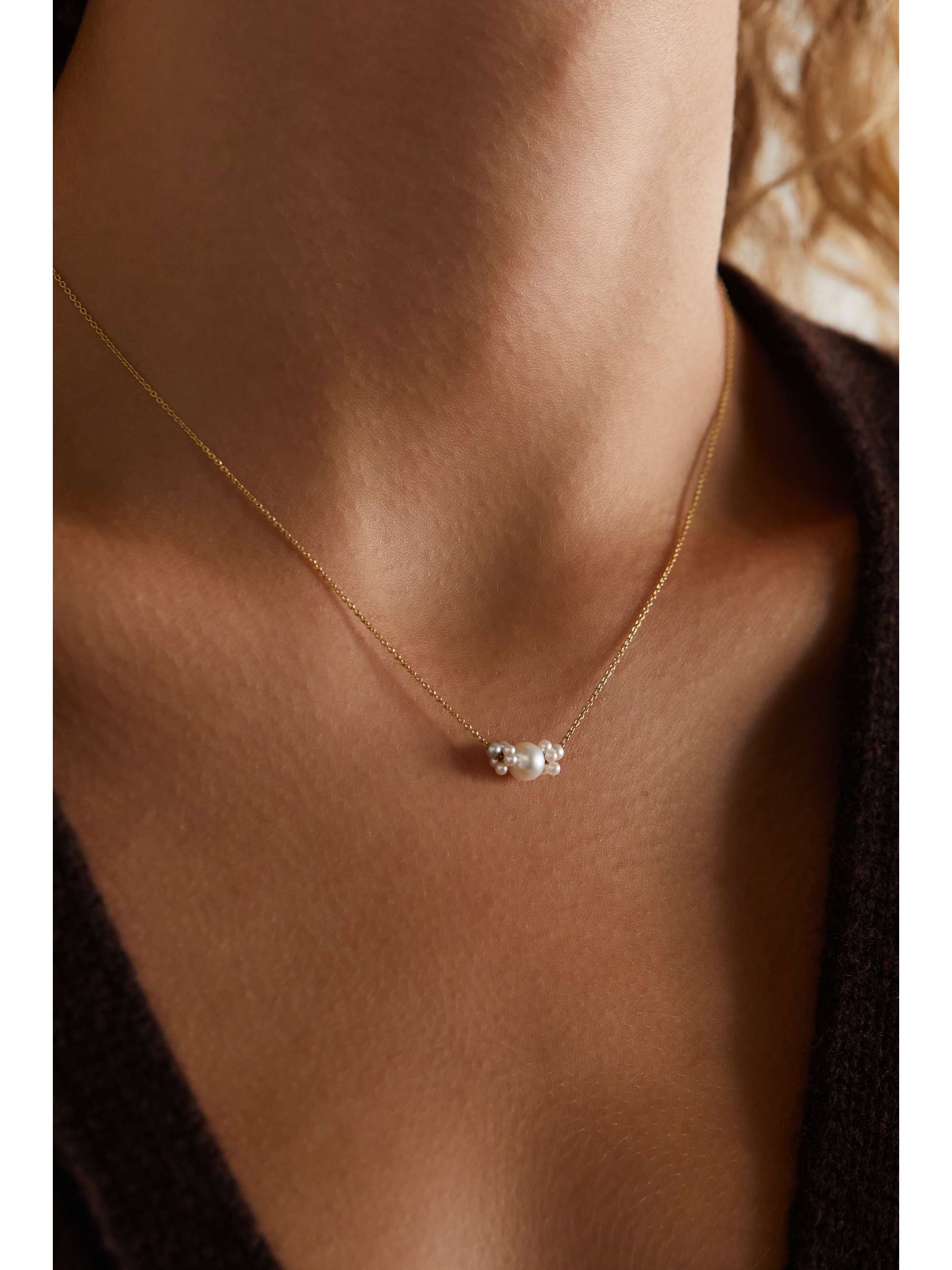 SOPHIE BILLE BRAHE Orangerie de Perles 14-karat gold pearl necklace