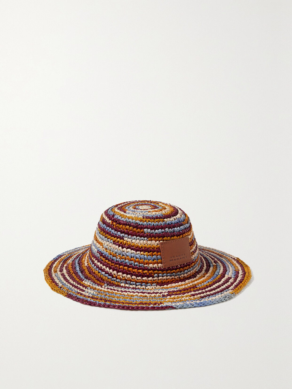 Isabel Marant - Tulum Striped Woven Raffia Hat - Pink