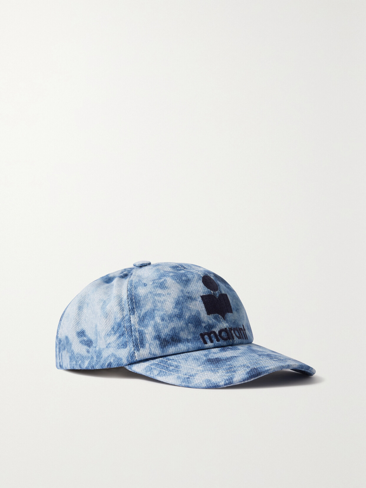 Isabel Marant - Tyron Embroidered Tie-dyed Cotton Baseball Cap - Blue