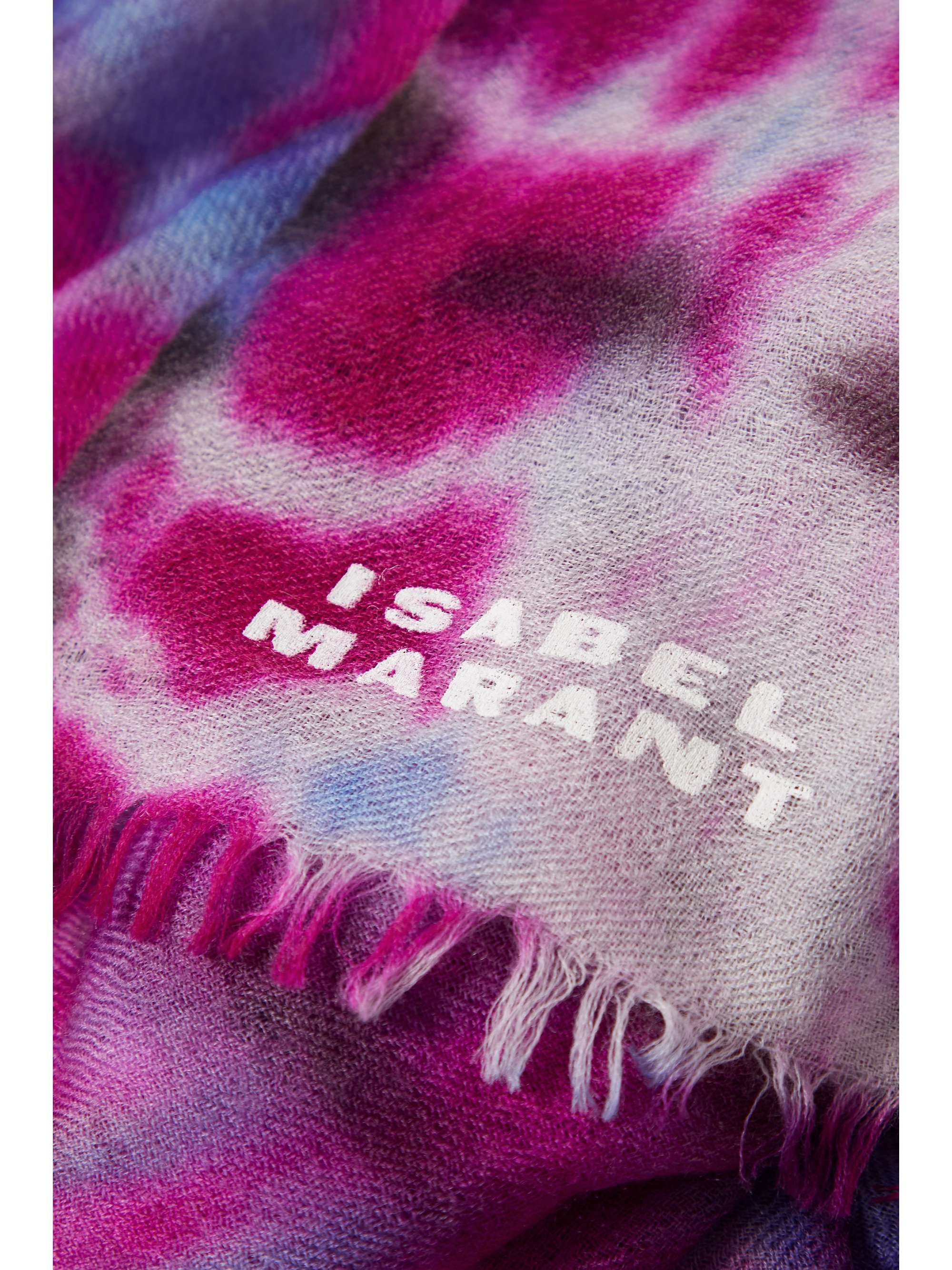 ISABEL MARANT Écharpe en laine et cachemire mélangés tie & dye