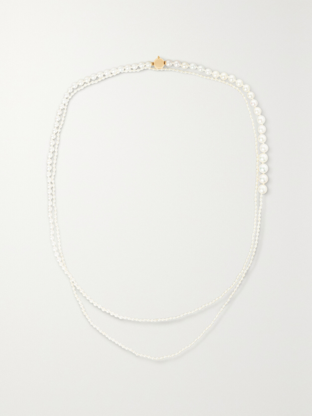 Sophie Bille Brahe - Jardin De Peggy 14-karat Gold Pearl Necklace - White 22 Awaiting product image