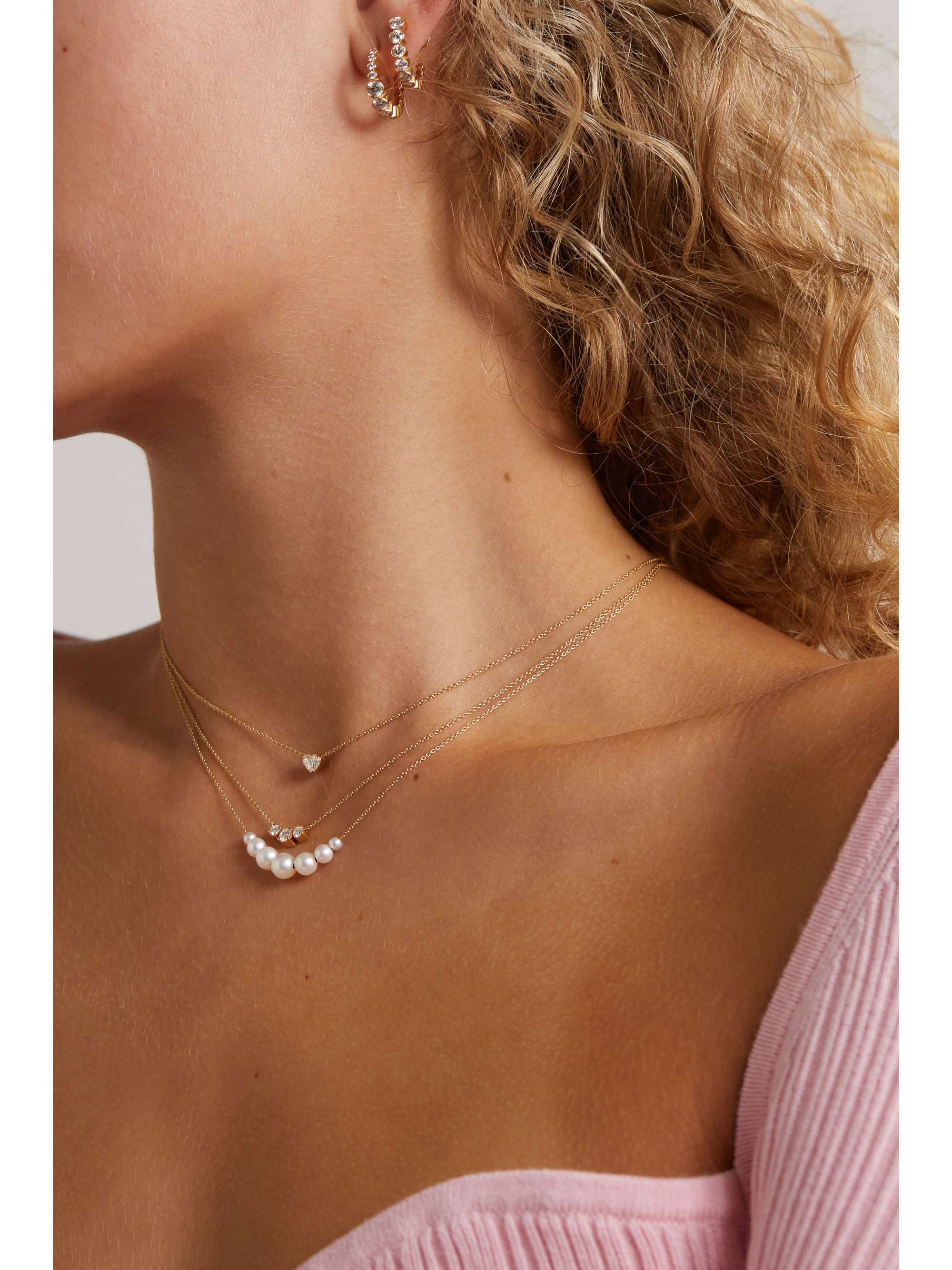 SOPHIE BILLE BRAHE Orangerie de Coeur Kette aus 18 Karat Gold mit Diamant
