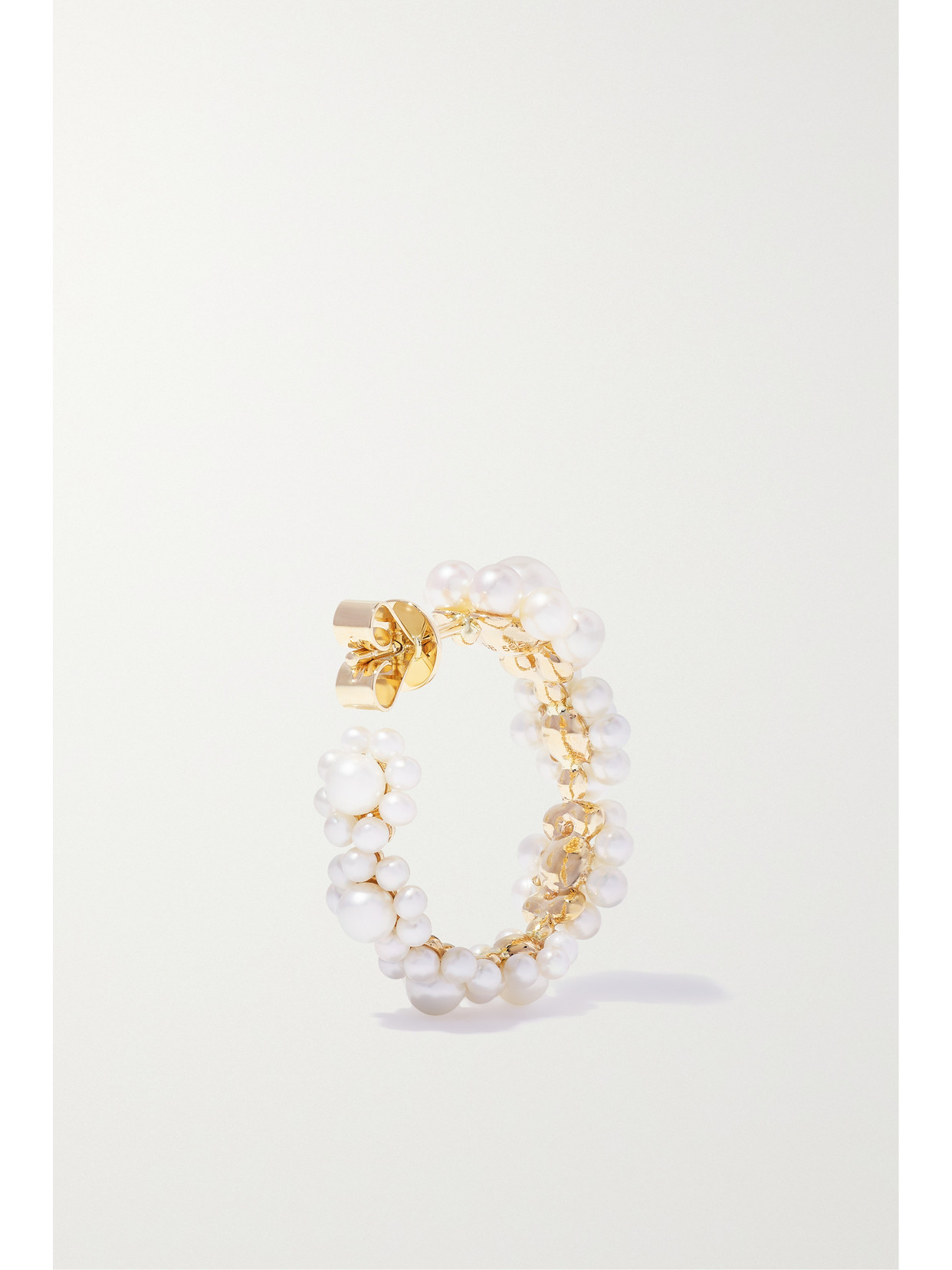 Sophie Bille Brahe Jardin Boucle 14-karat Gold Pearl Earrings In Yellow Gold Pearl