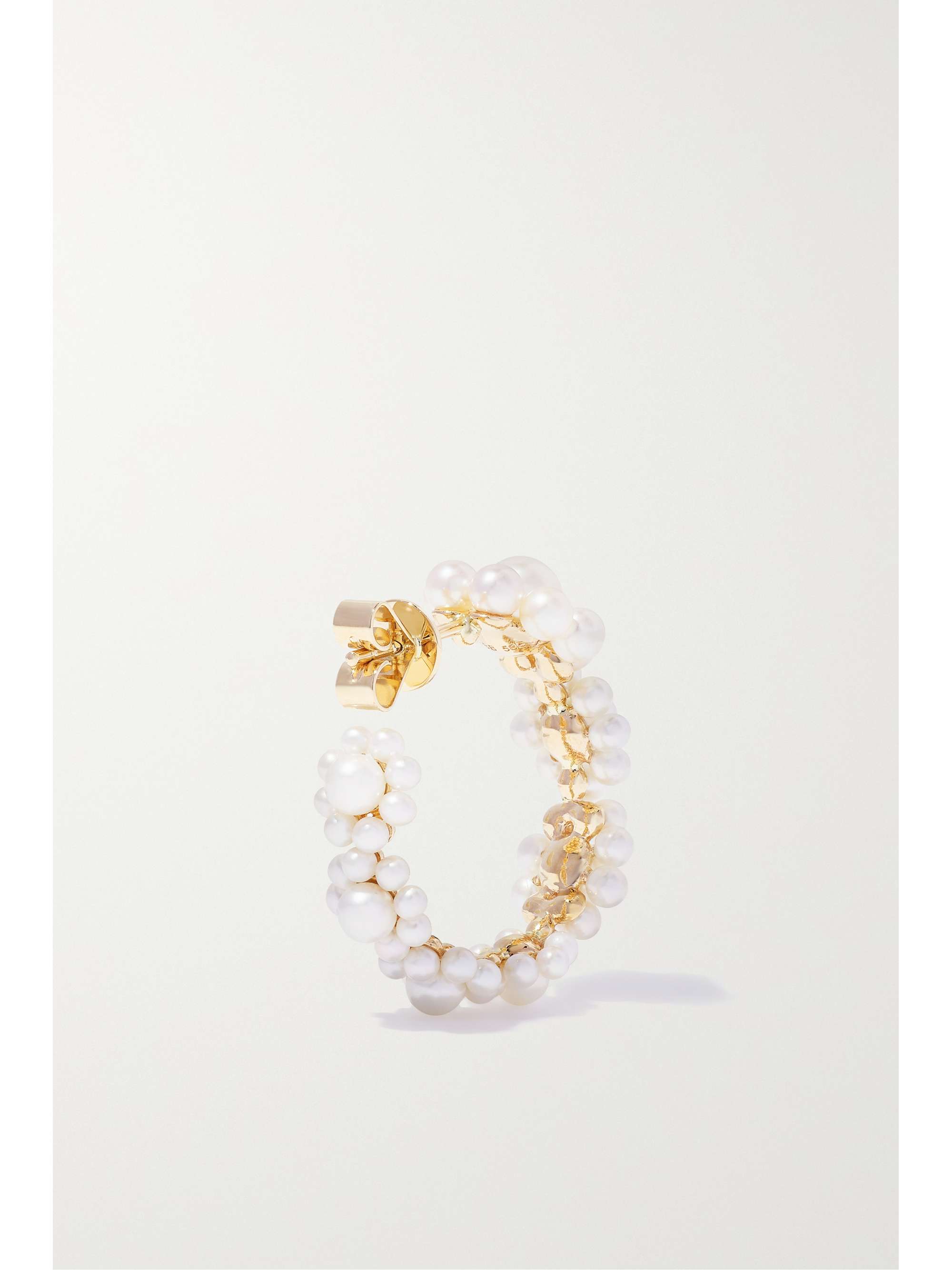 SOPHIE BILLE BRAHE Jardin Boucle 14-karat gold pearl earrings