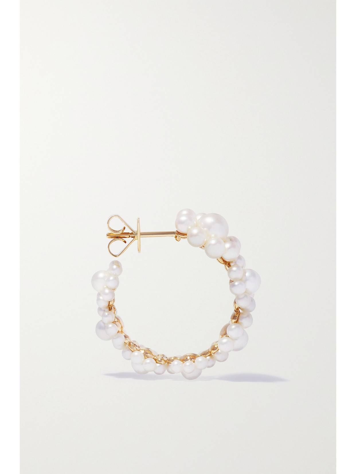 SOPHIE BILLE BRAHE JARDIN BOUCLE 14-KARAT GOLD PEARL EARRINGS