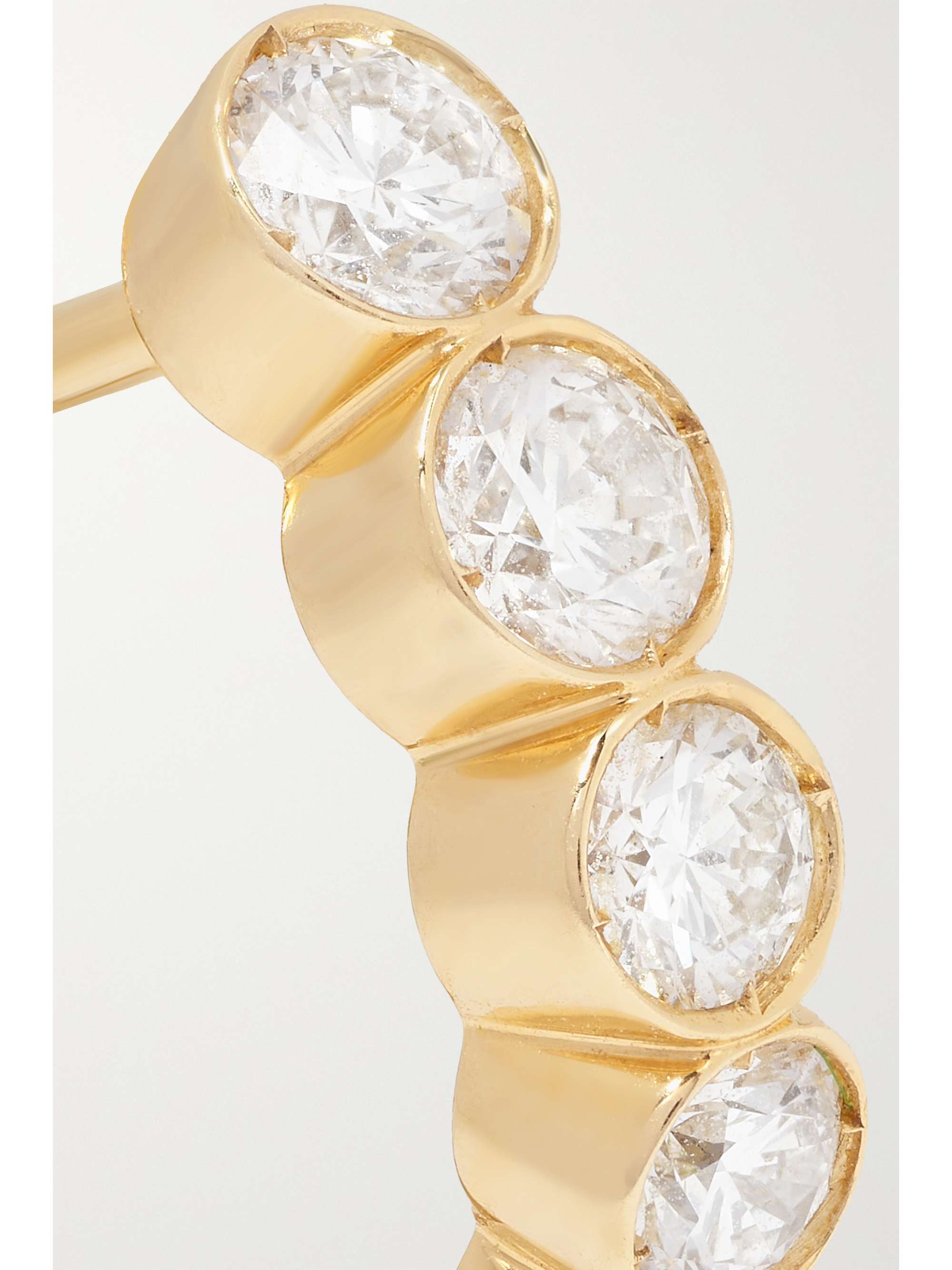 SOPHIE BILLE BRAHE Boucle Ensemble 18-karat gold diamond single hoop earring