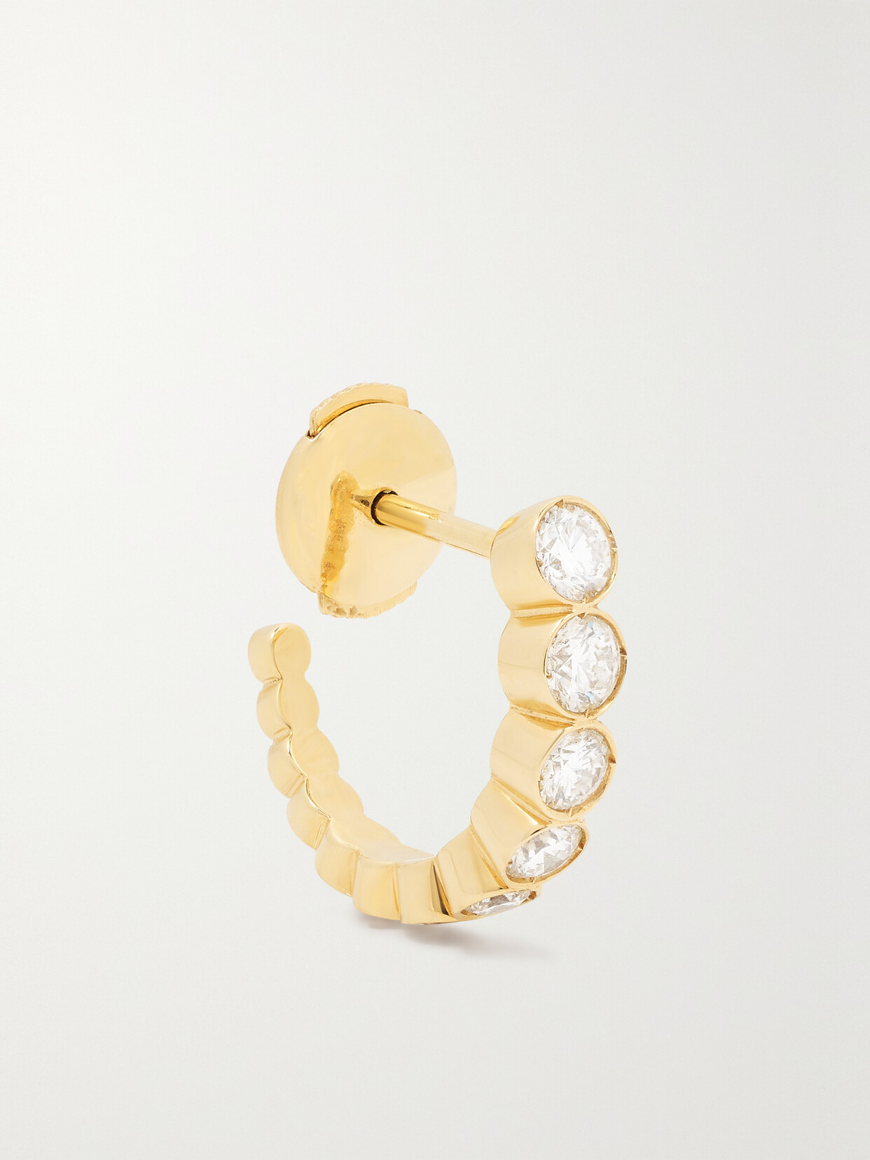 Sophie Bille Brahe - Boucle Ensemble 18-karat Gold Diamond Single Hoop Earring - one size