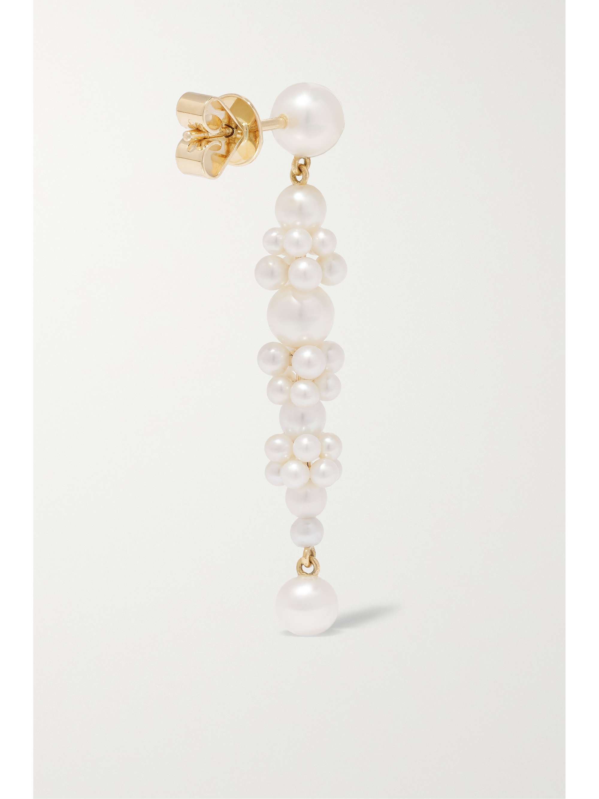SOPHIE BILLE BRAHE Grand Escalier de La Reine 14-karat gold pearl earrings
