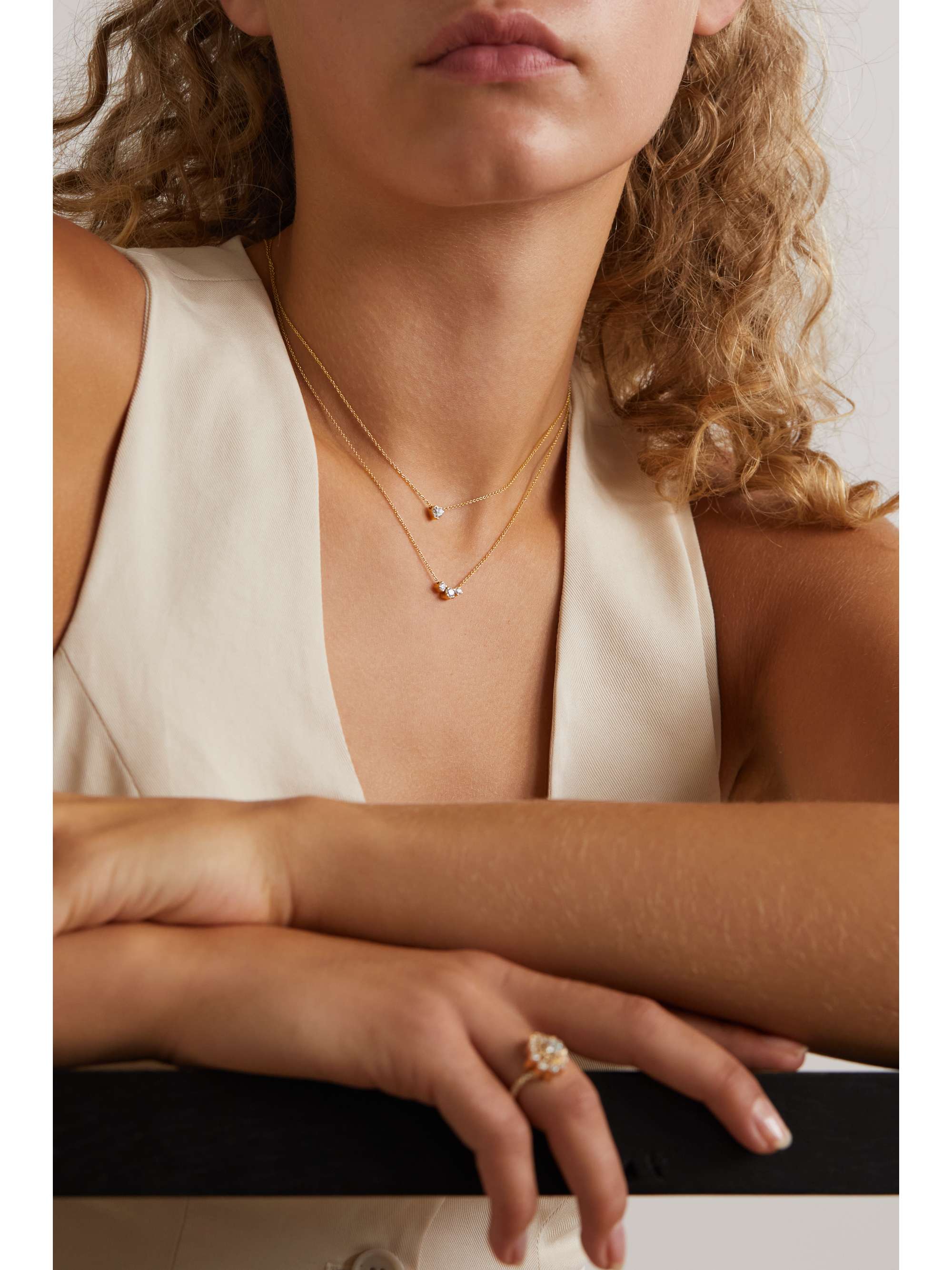 SOPHIE BILLE BRAHE Orangerie Trois 18-karat gold diamond necklace