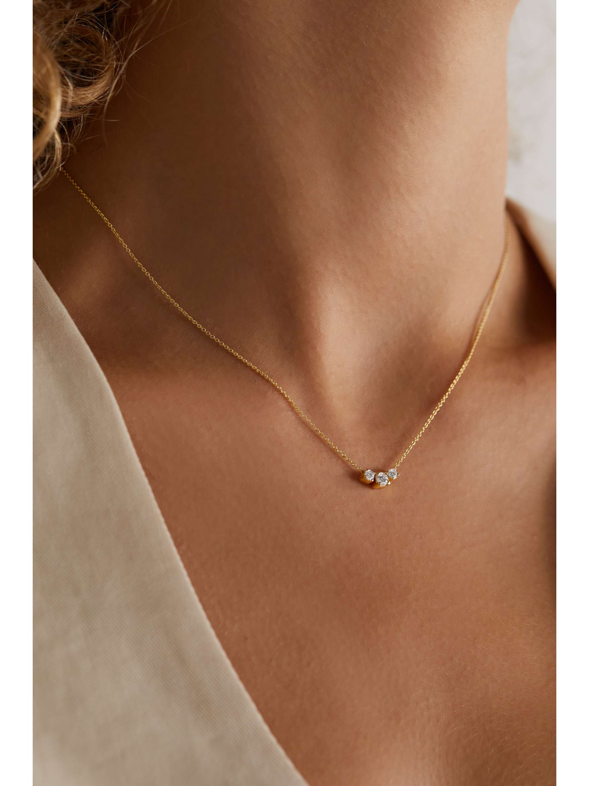 SOPHIE BILLE BRAHE Orangerie Trois 18-karat gold diamond necklace