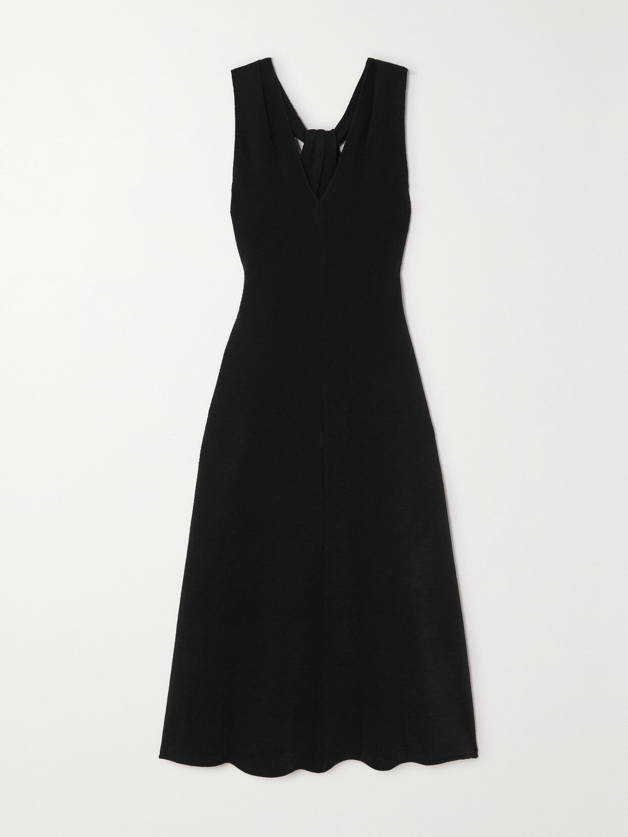 Vince Lean Wool-blend Midi Dress - Black