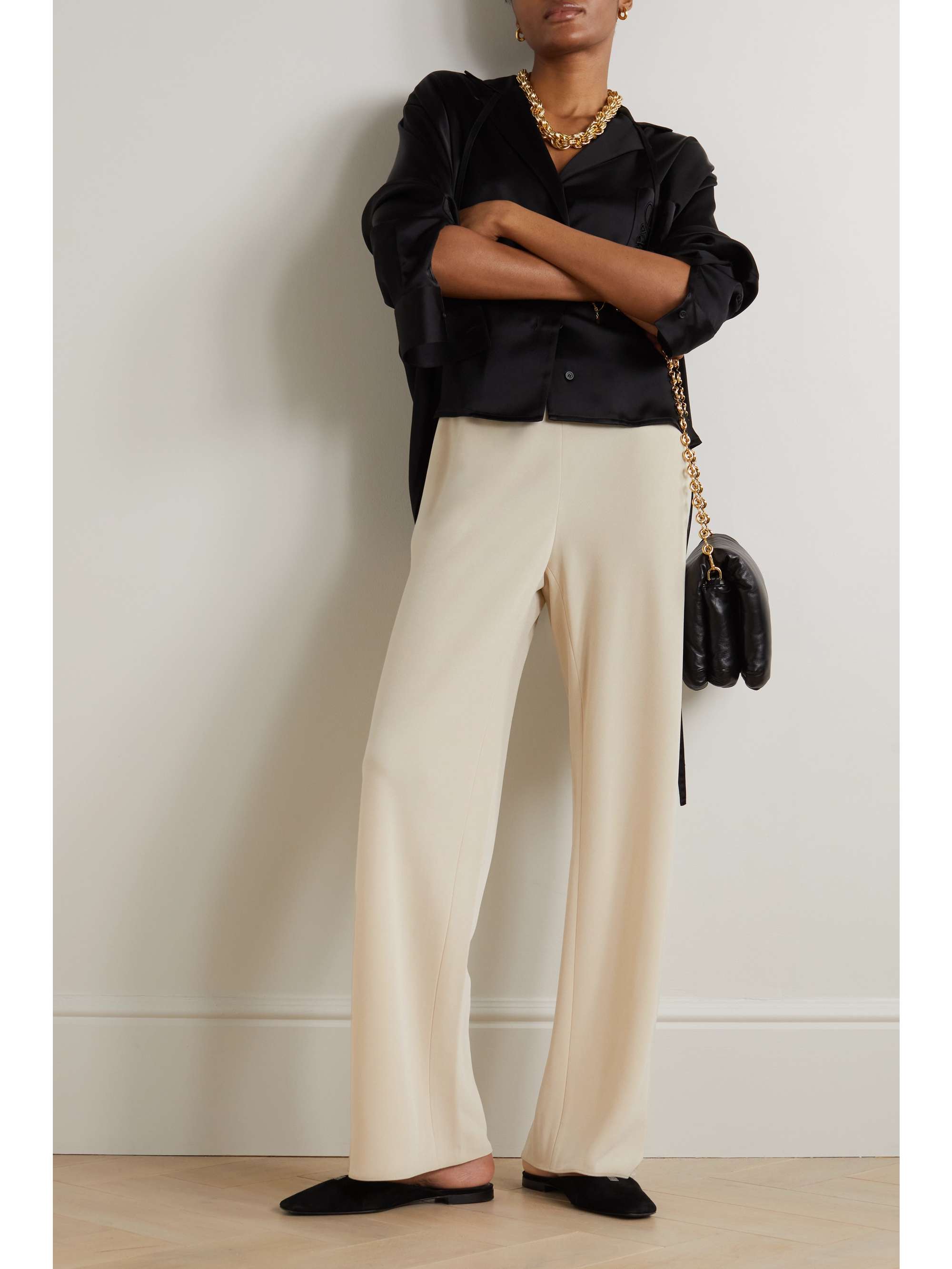 VINCE Crepe straightleg pants NETAPORTER