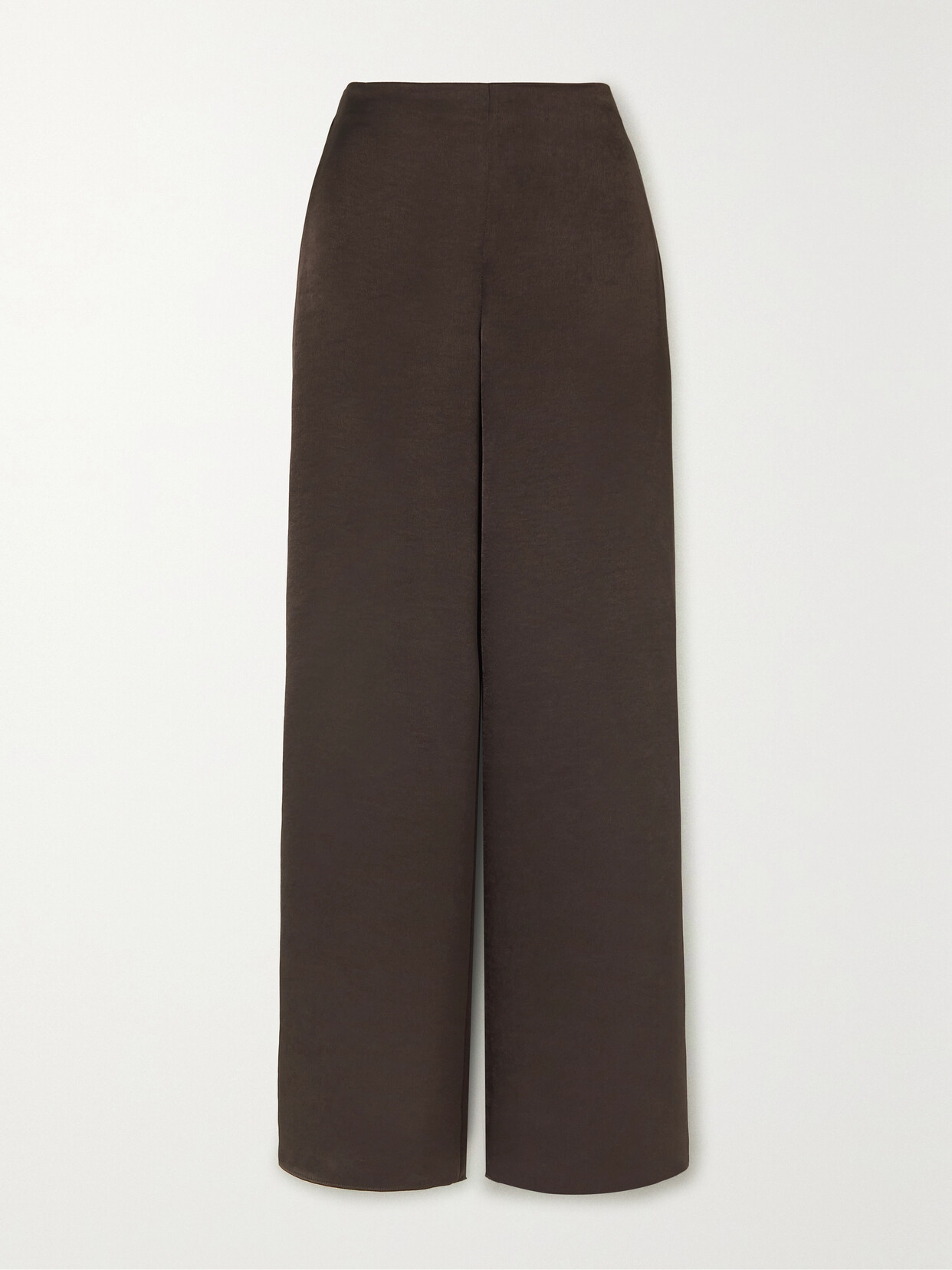 Vince - Recycled-satin Wide-leg Pants - Brown