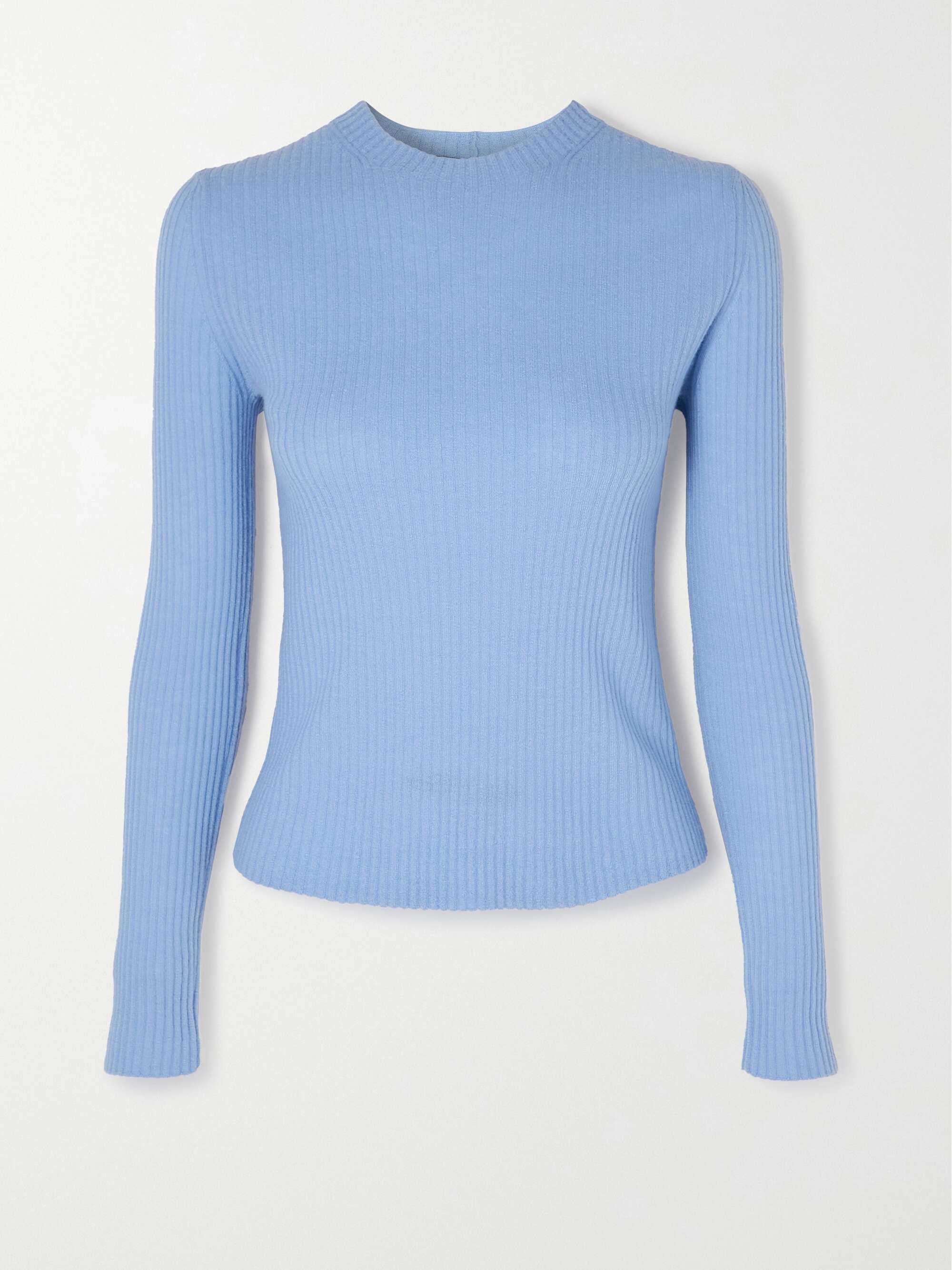 VINCE Ribbed cashmere and silk-blend sweater | NET-A-PORTER