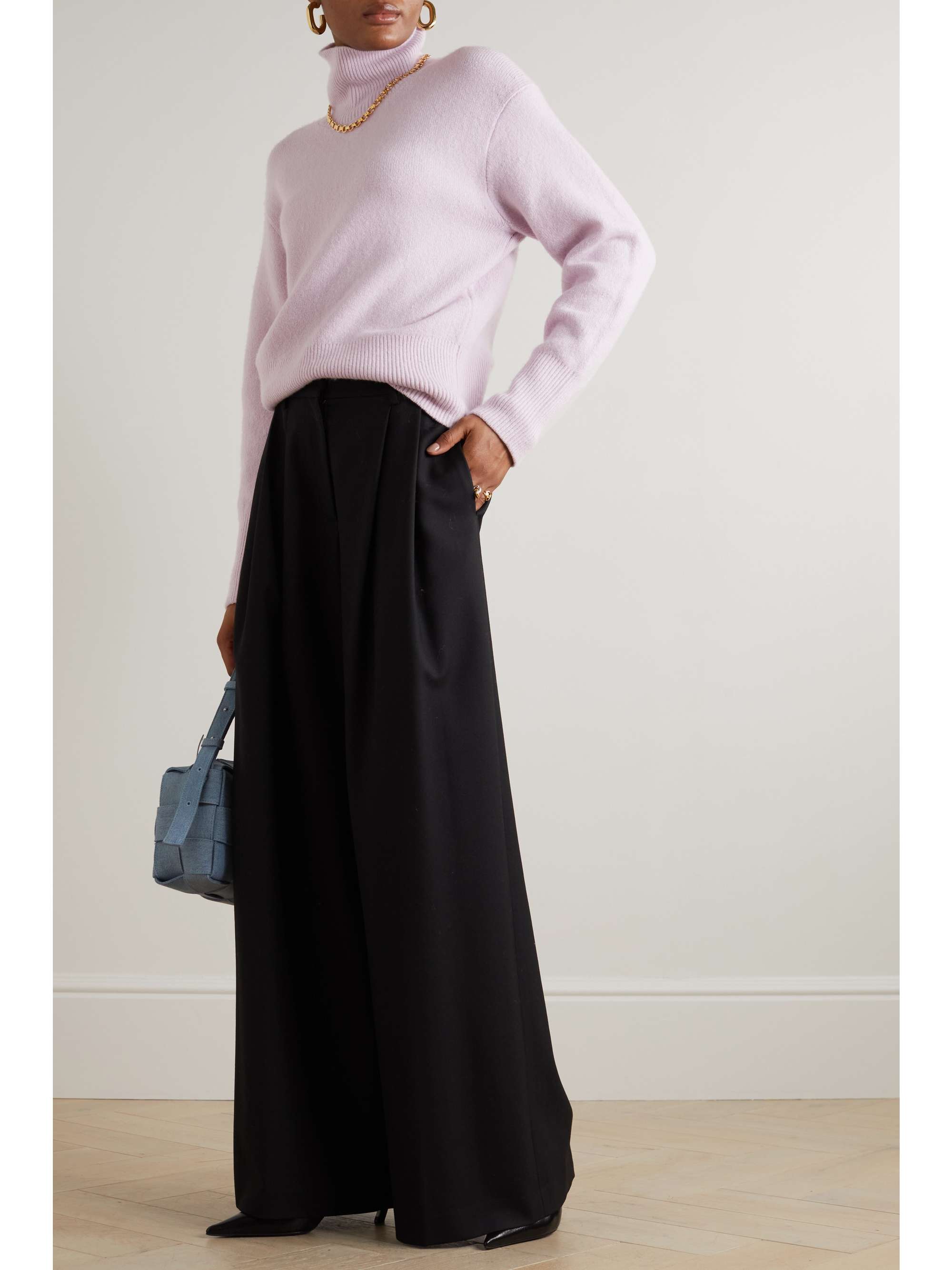 VINCE Wool and cashmere blend turtleneck sweater NET A PORTER