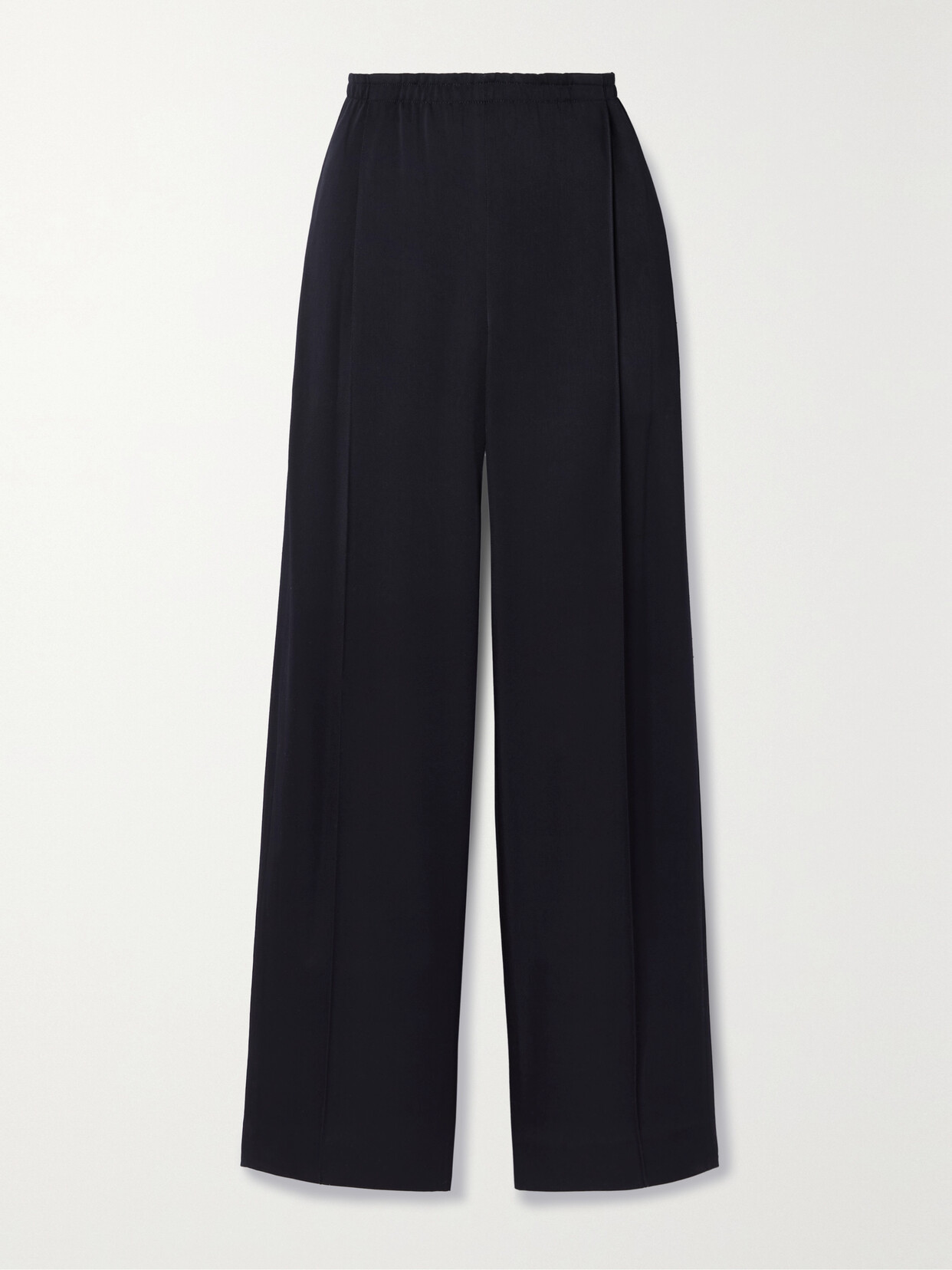 Vince Satin Wide-leg Pants In Blue