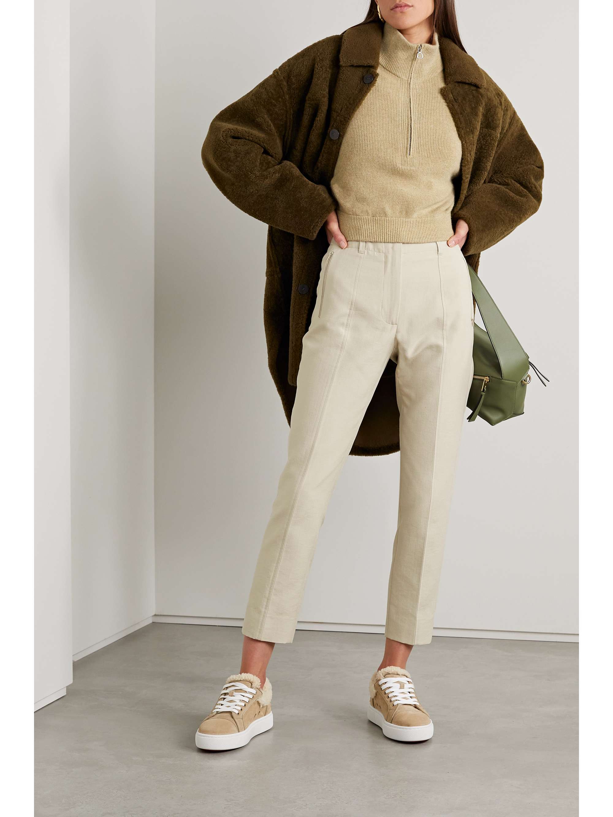 AKRIS Connor cotton-blend twill slim-leg pants