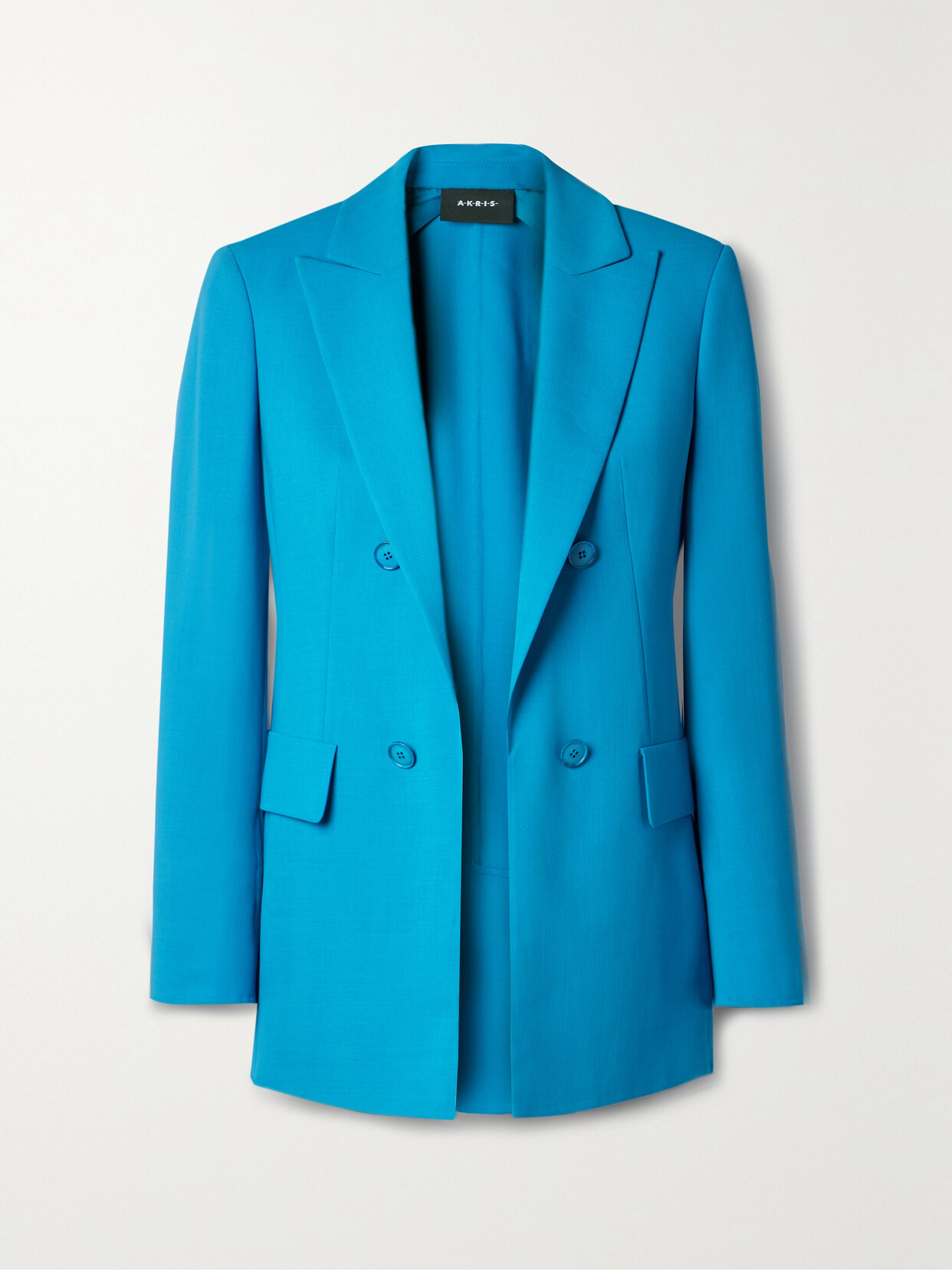 Akris - Lucia Wool-blend Crepe Blazer - Blue