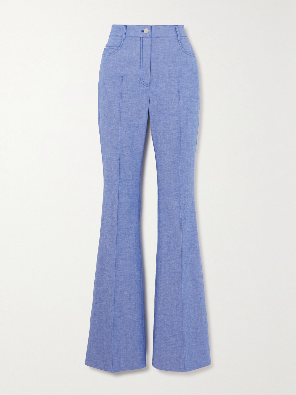 Akris - Farid Stretch-cotton Flared Pants - Blue