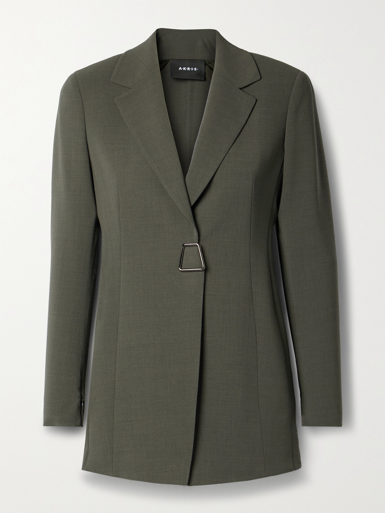 Akris - Alpha Embellished Wool-blend Crepe Blazer - Green