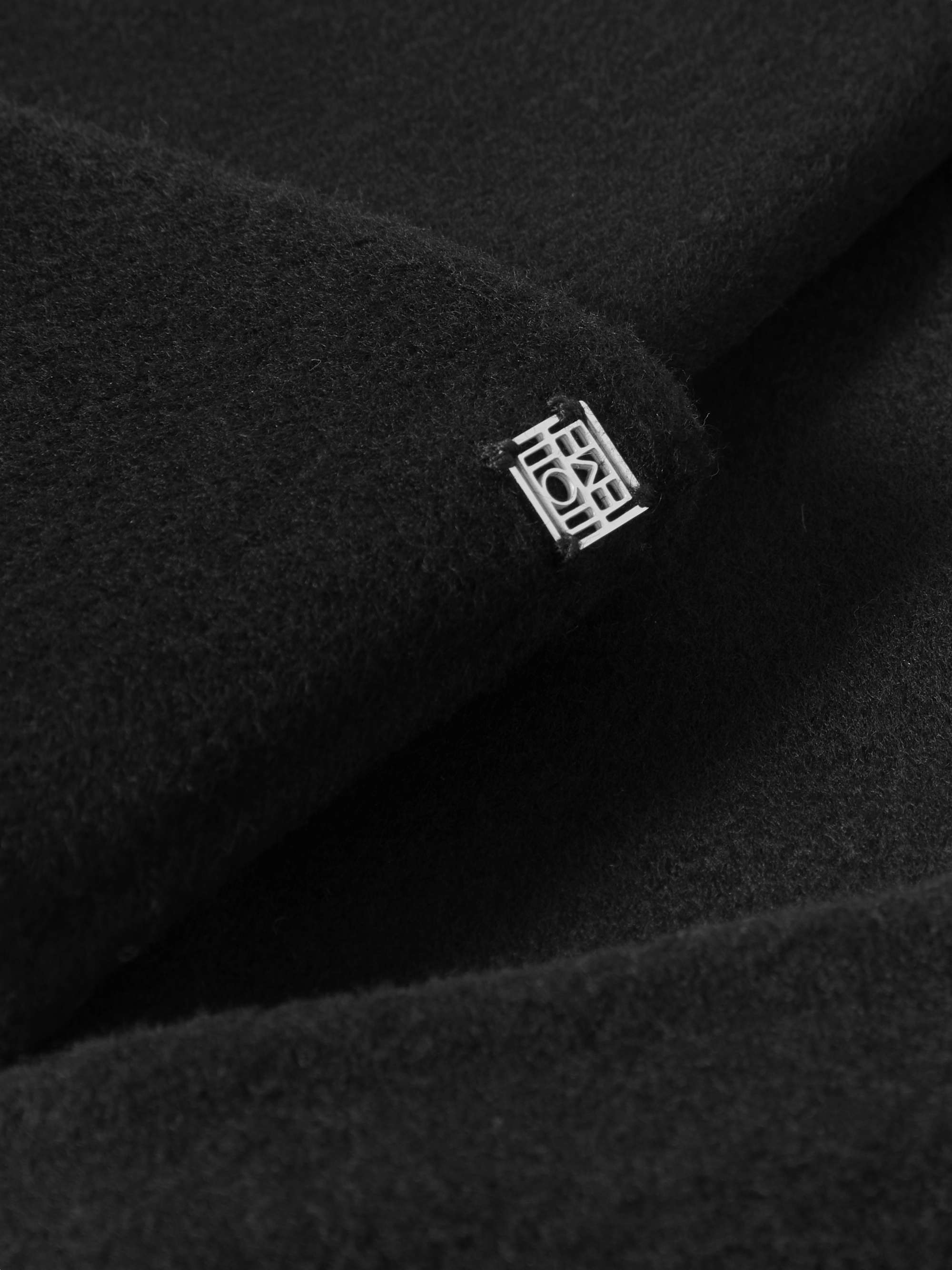 TOTEME Logo-embellished wool and cashmere-blend mittens