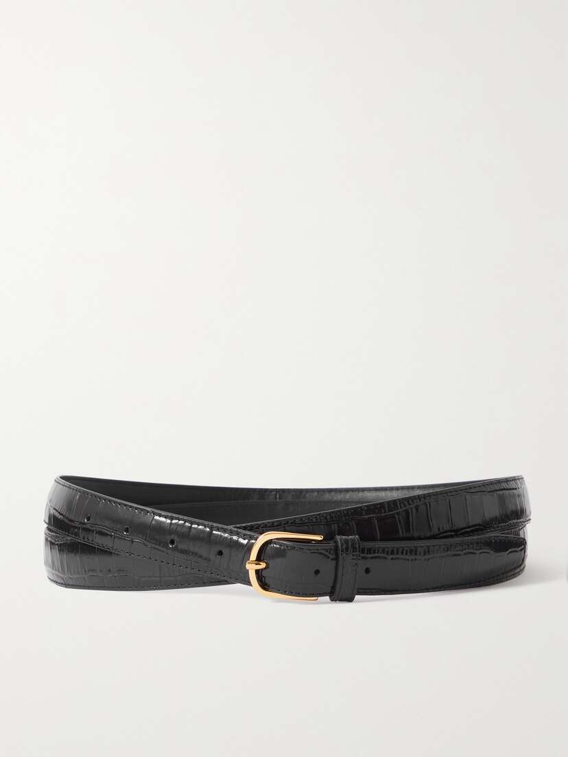 TOTEME Croc-effect Leather Belt