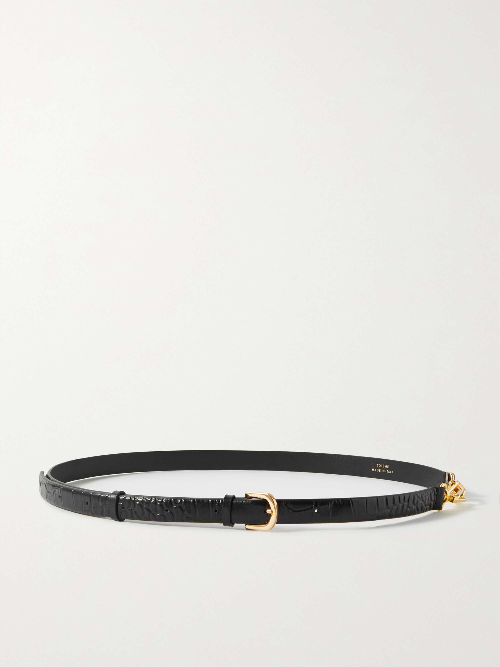 TOTEME Snake-effect leather waist belt | NET-A-PORTER