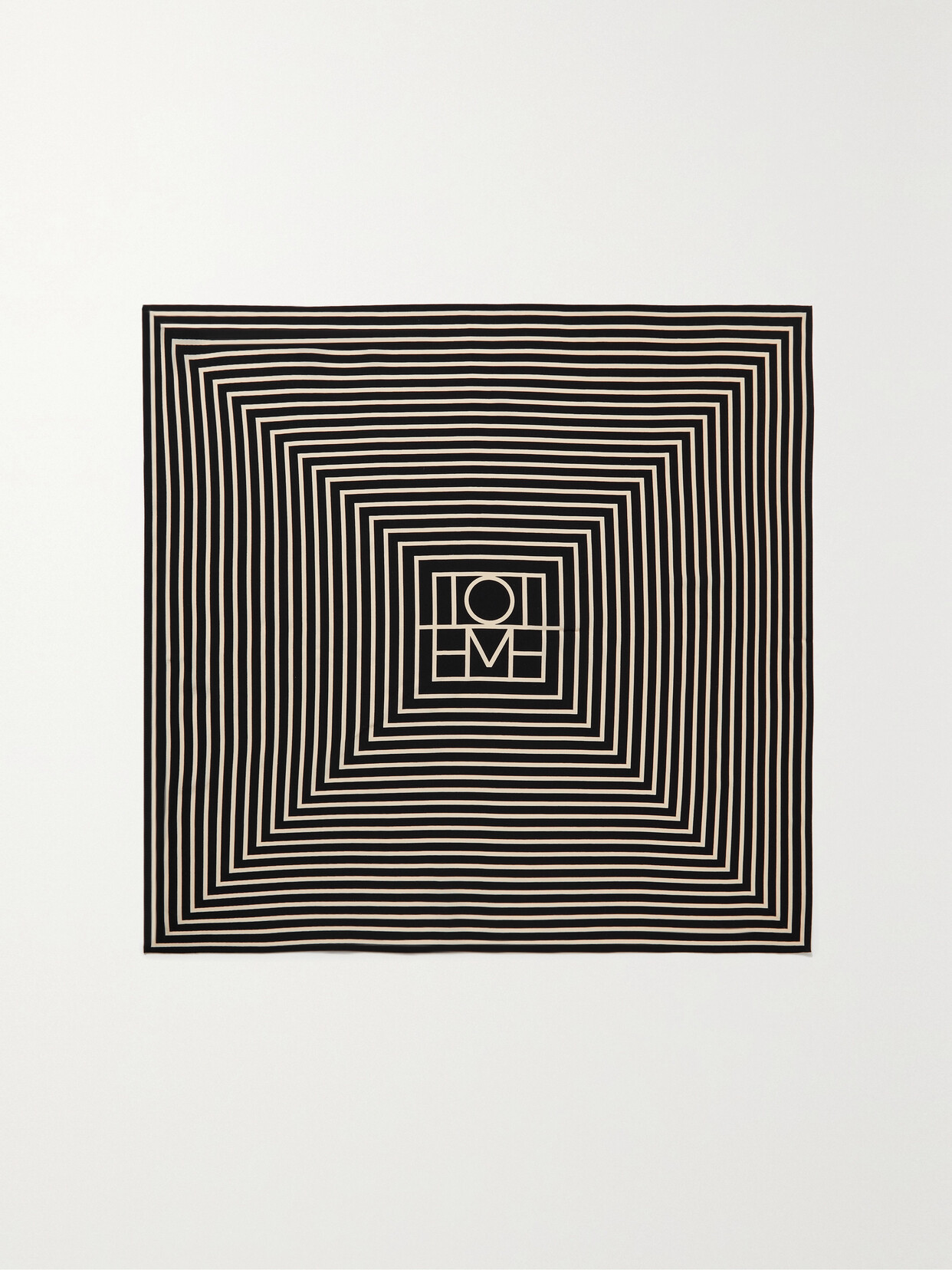 Totême Logo Silk Scarf In Black