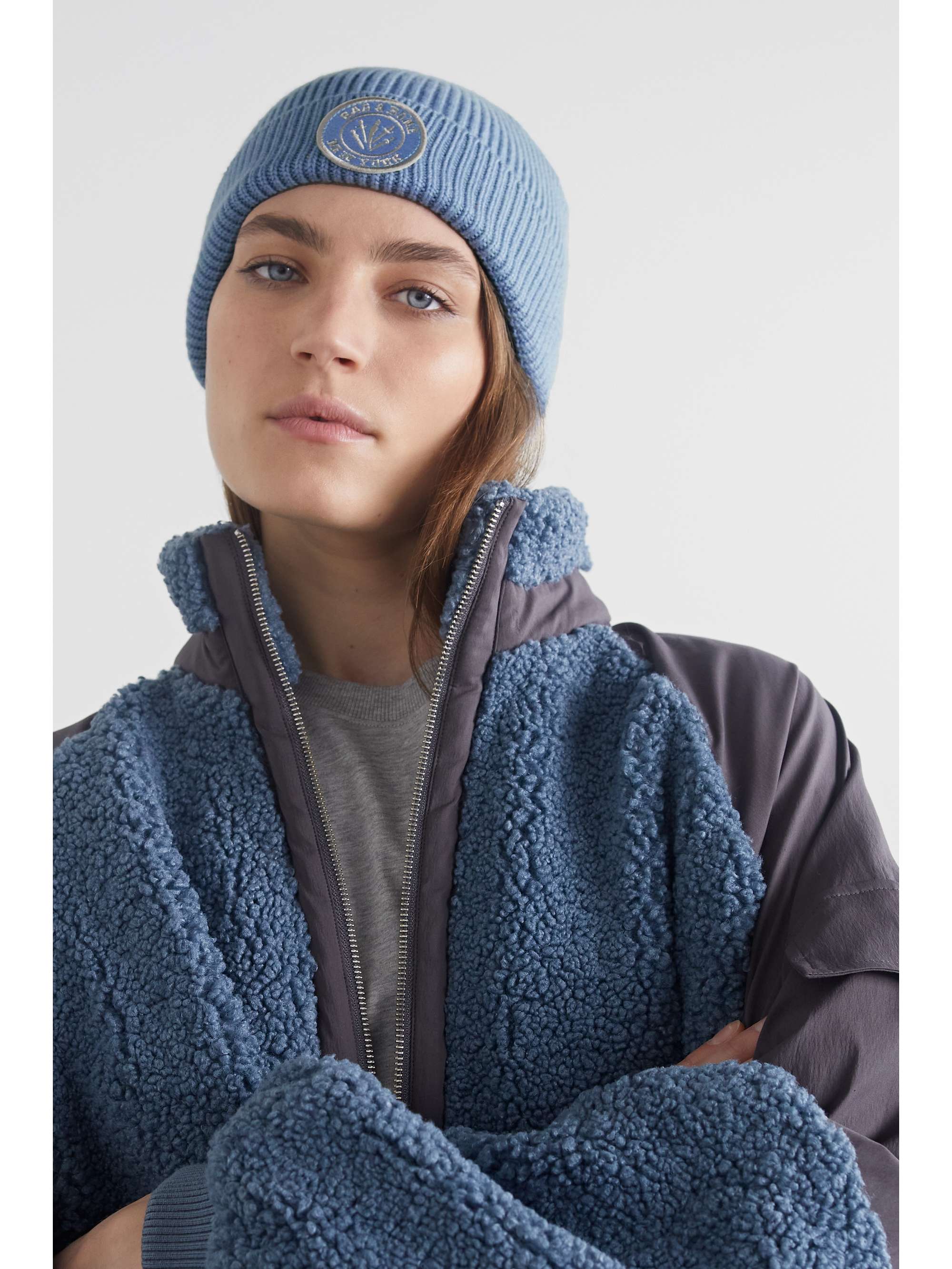 RAG & BONE Charlie appliquéd ribbed wool-blend beanie
