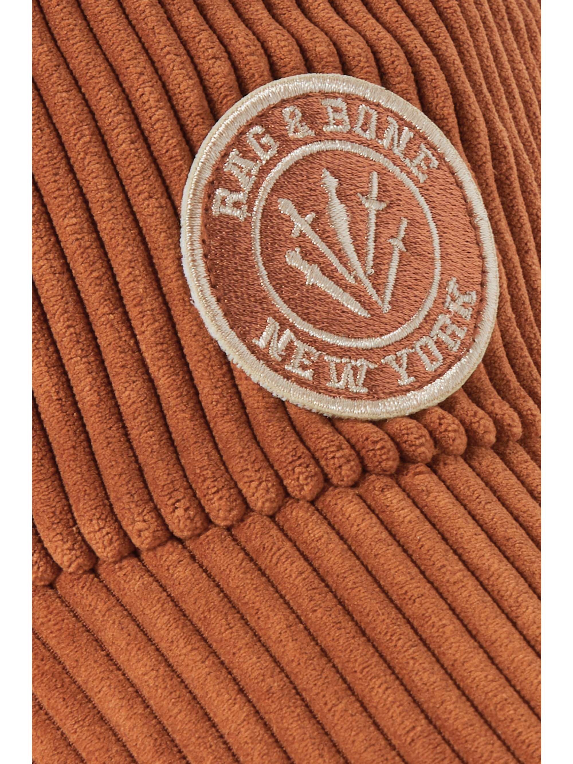 RAG & BONE Avery appliquéd recycled-corduroy baseball cap
