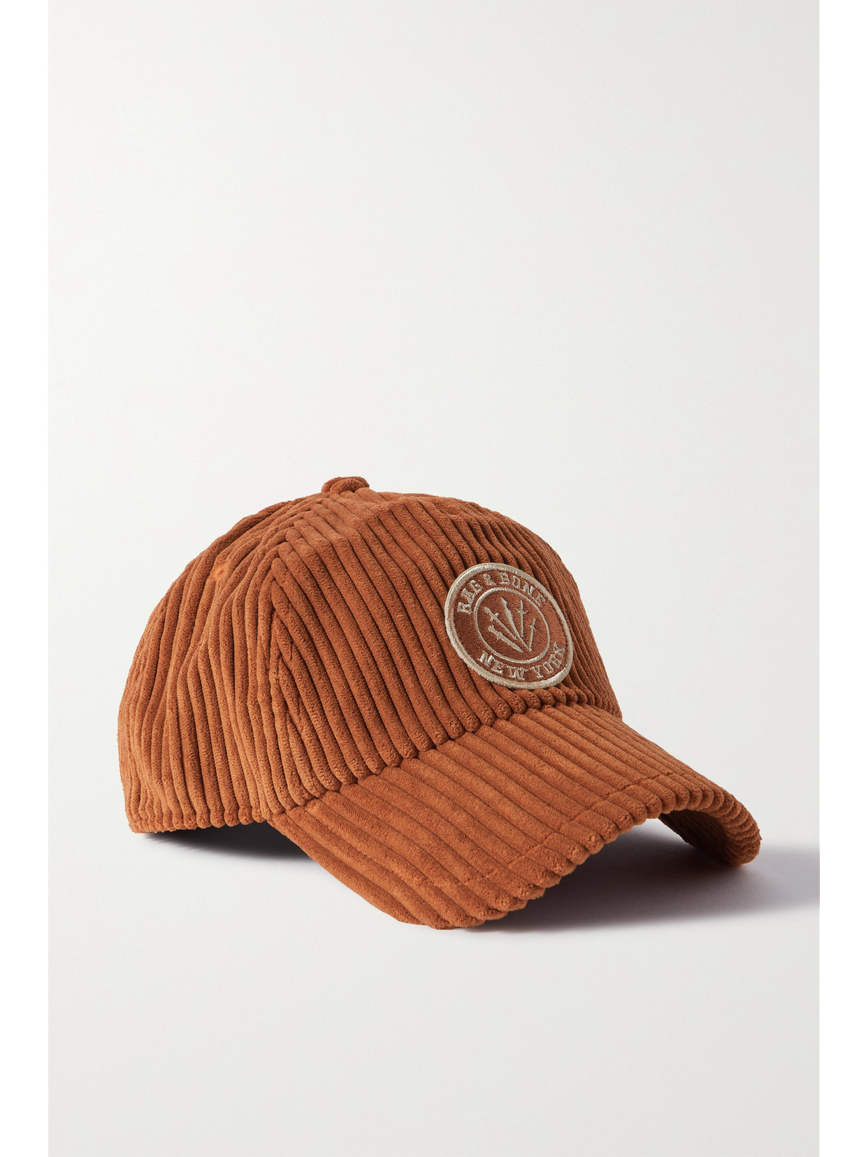 rag & bone - Avery Appliquéd Recycled-corduroy Baseball Cap - Red