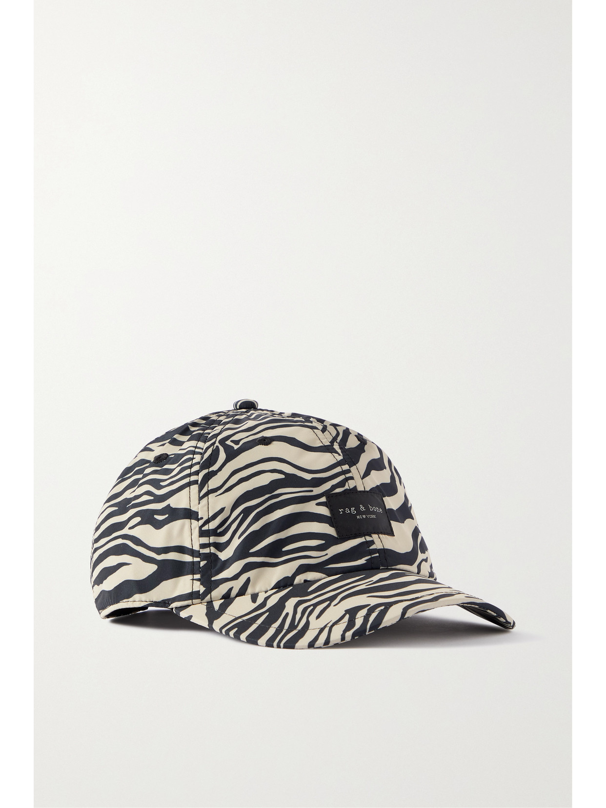 rag & bone - Addison Zebra-print Recycled-shell Baseball Cap - Ivory