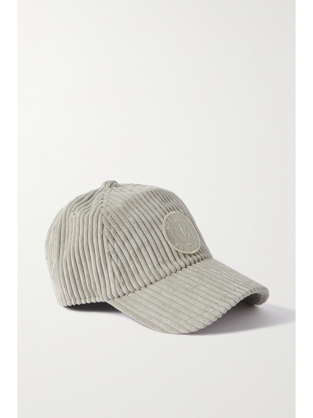 rag & bone - Avery Appliquéd Recycled-corduroy Baseball Cap - Gray