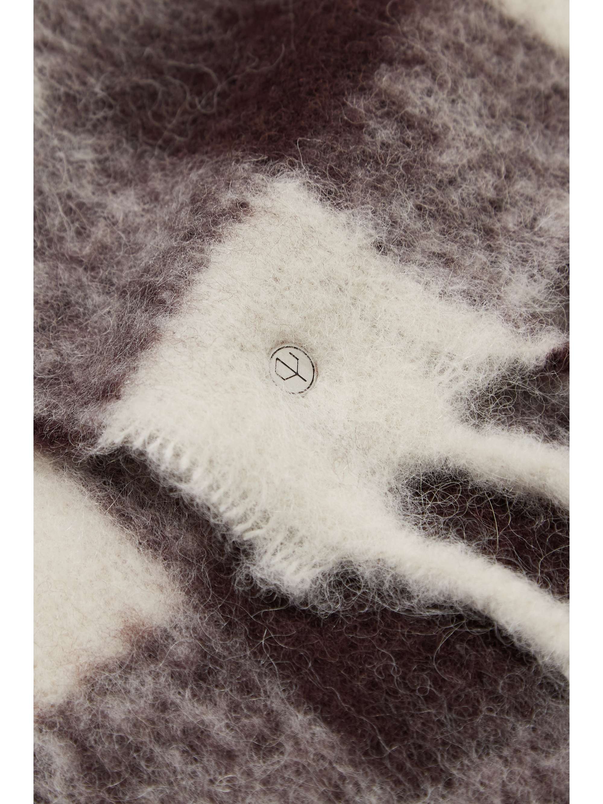 RAG & BONE Shire Buffalo Schal aus einer karierten Alpakawollmischung mit Fransen