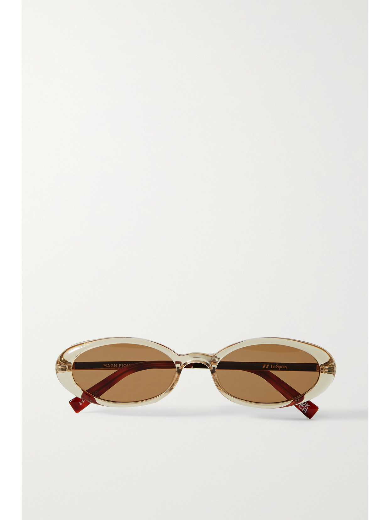 Le Specs - Magnifique Oval-frame Acetate And Gold-tone Sunglasses - Neutrals