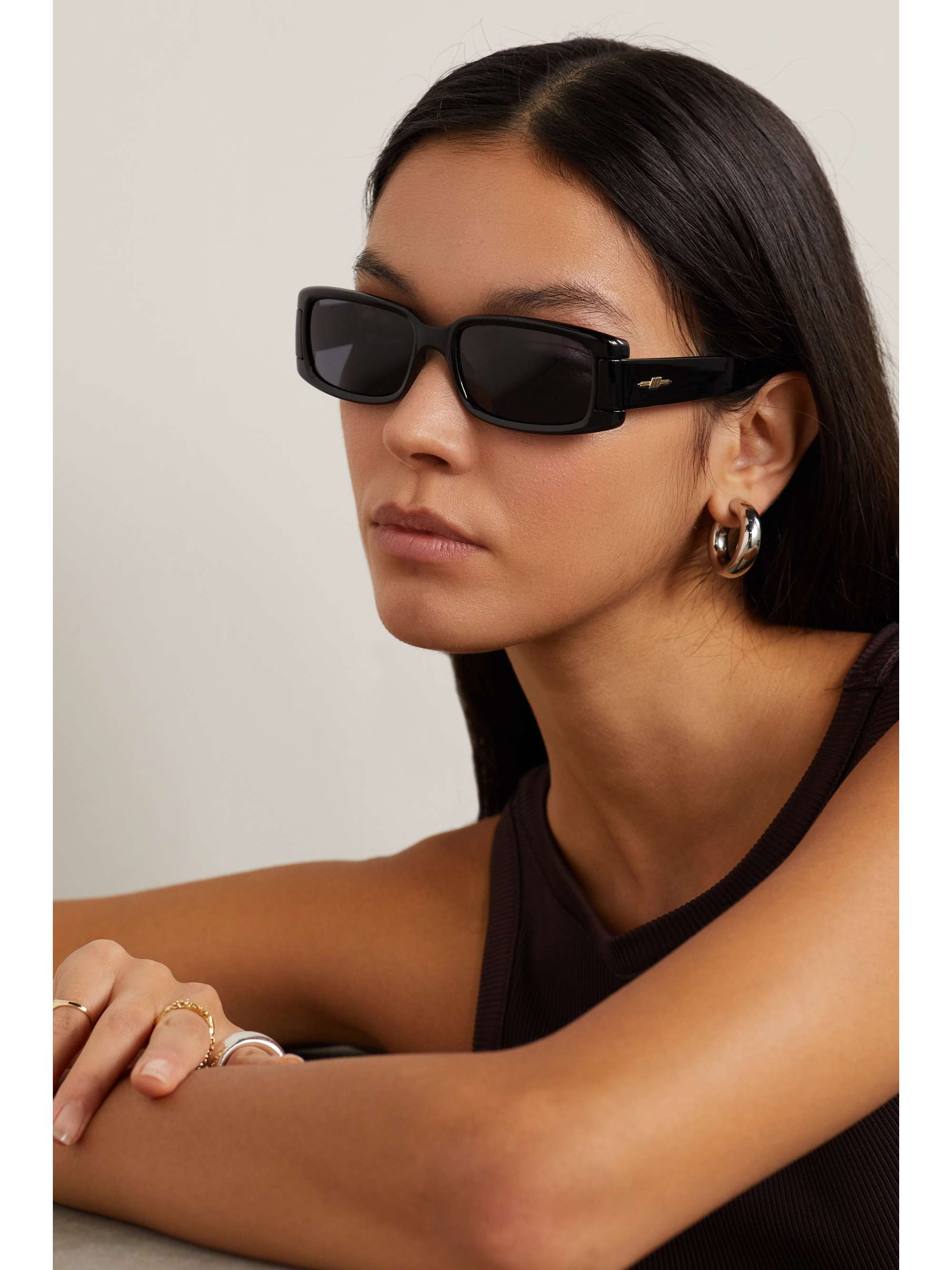 LE SPECS So Into You rectangular-frame acetate sunglasses