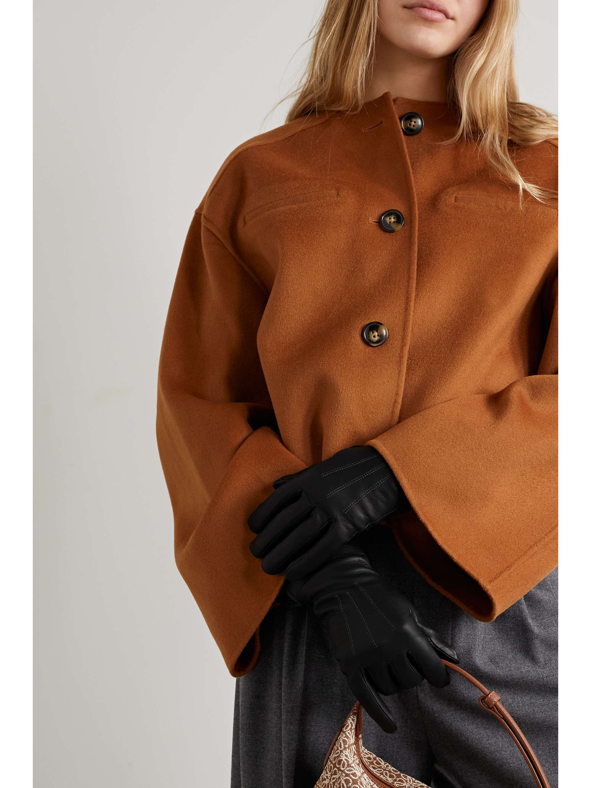 AGNELLE Fanny leather gloves